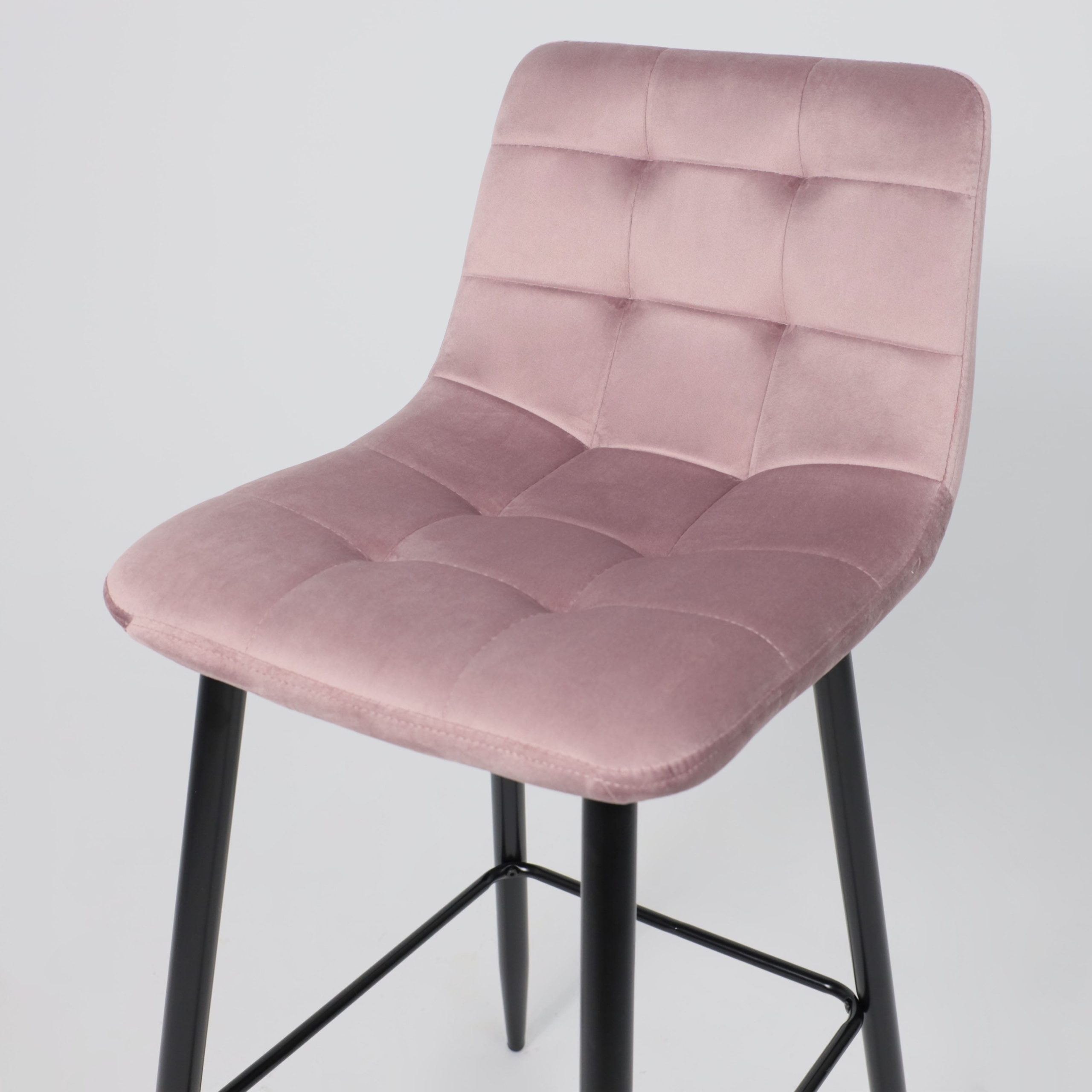 Стул STELLA, барный, пыльная роза велюр HLR25/черный