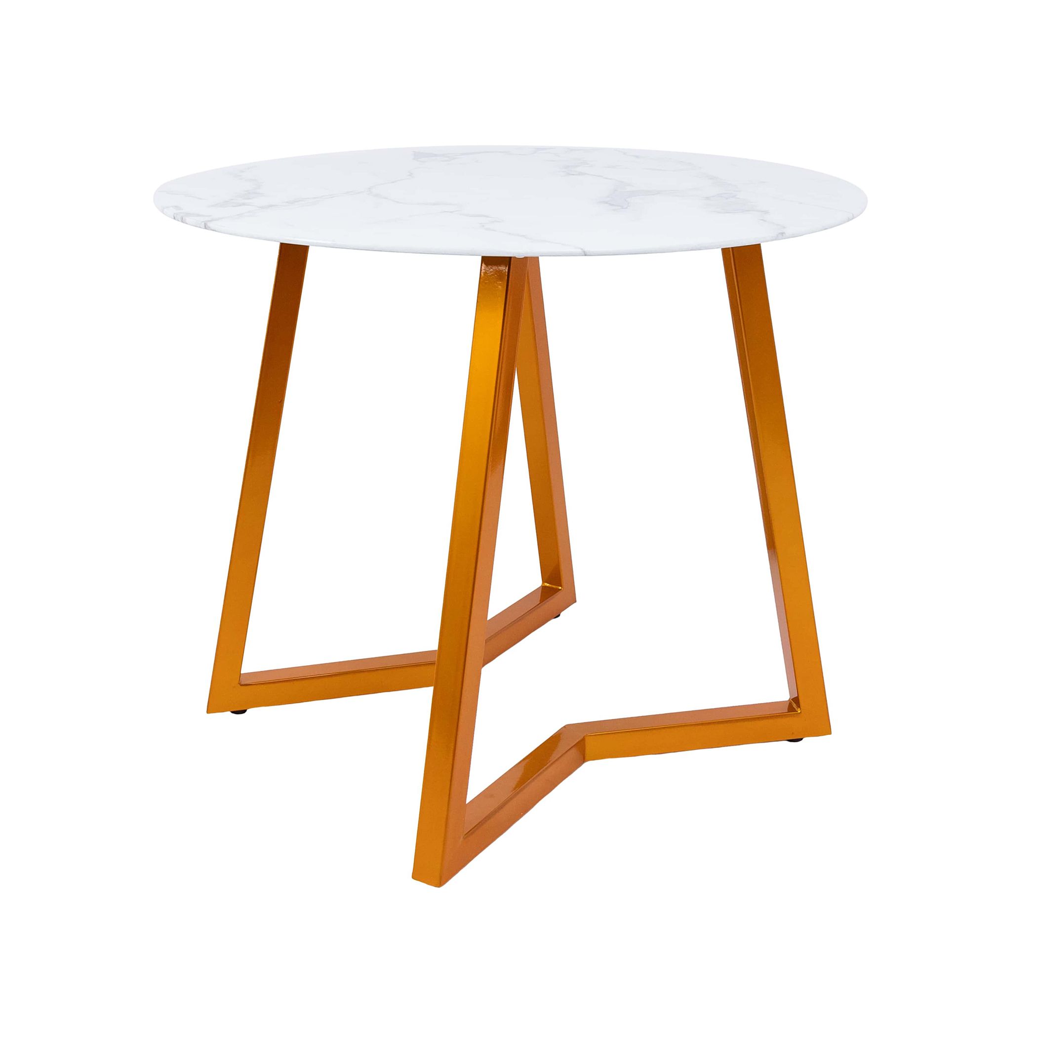 Стол GOLDIE, d 90*76, (Мрамор/золотой)