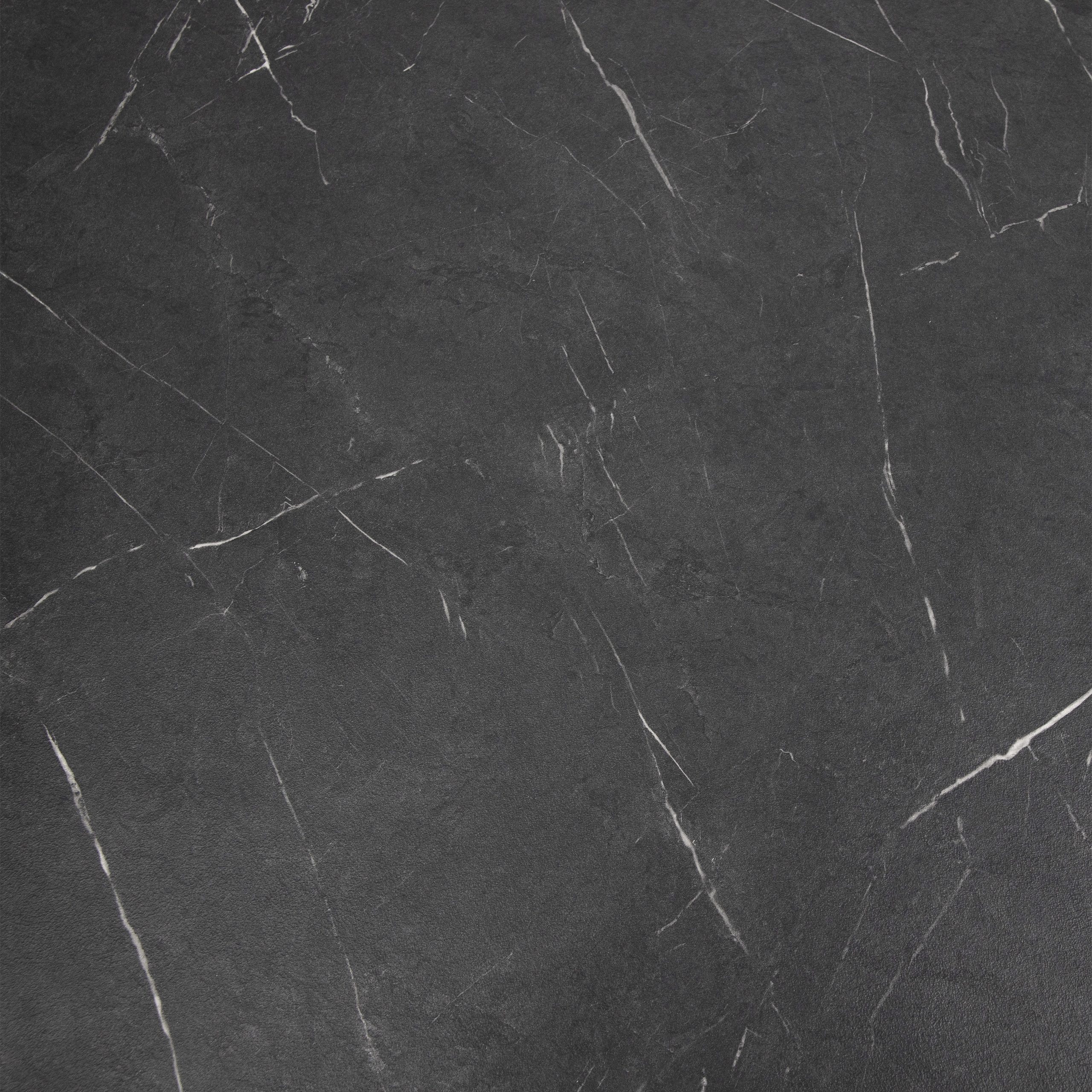 Стол ДРЕЗДЕН, пластик премиум 1300(1615)*800, Камень черный/Черный