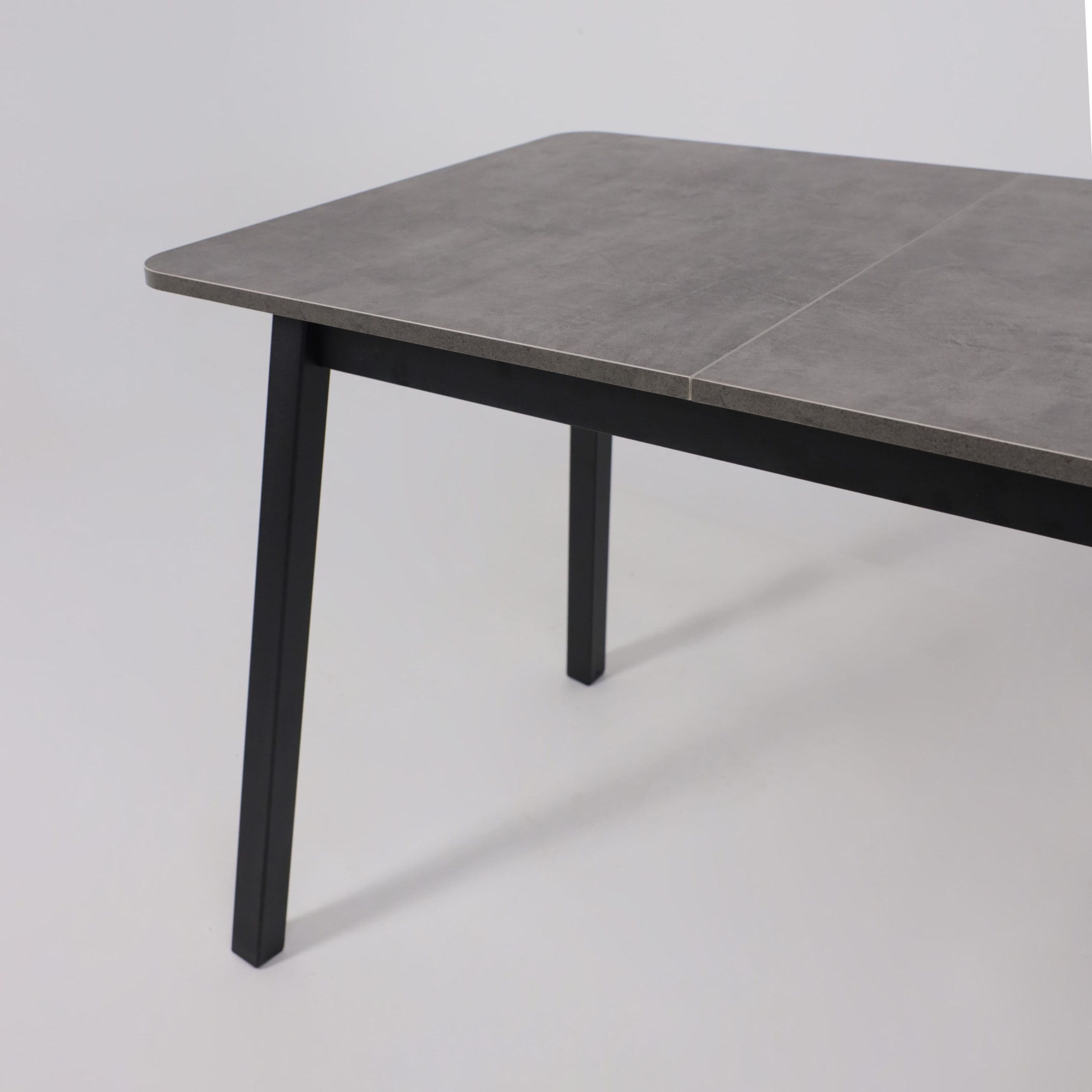 Стол TIRK RADIAL-110, раздвижной 110(142)х70, Дымчатая керамика/Чёрный