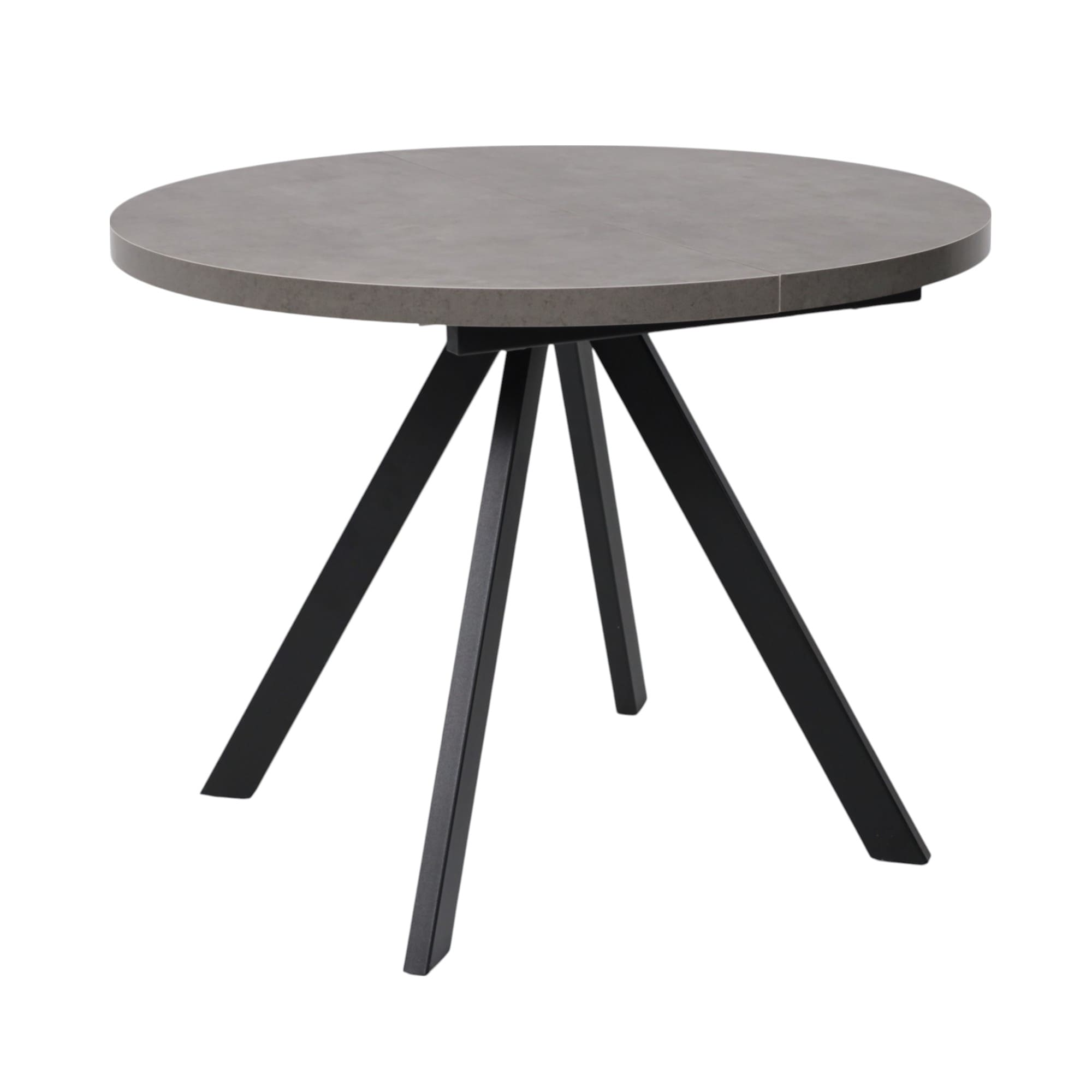 Стол RONDO М-100, круглый раздвижной 100(135), ДЫМЧАТАЯ КЕРАМИКА/Черный