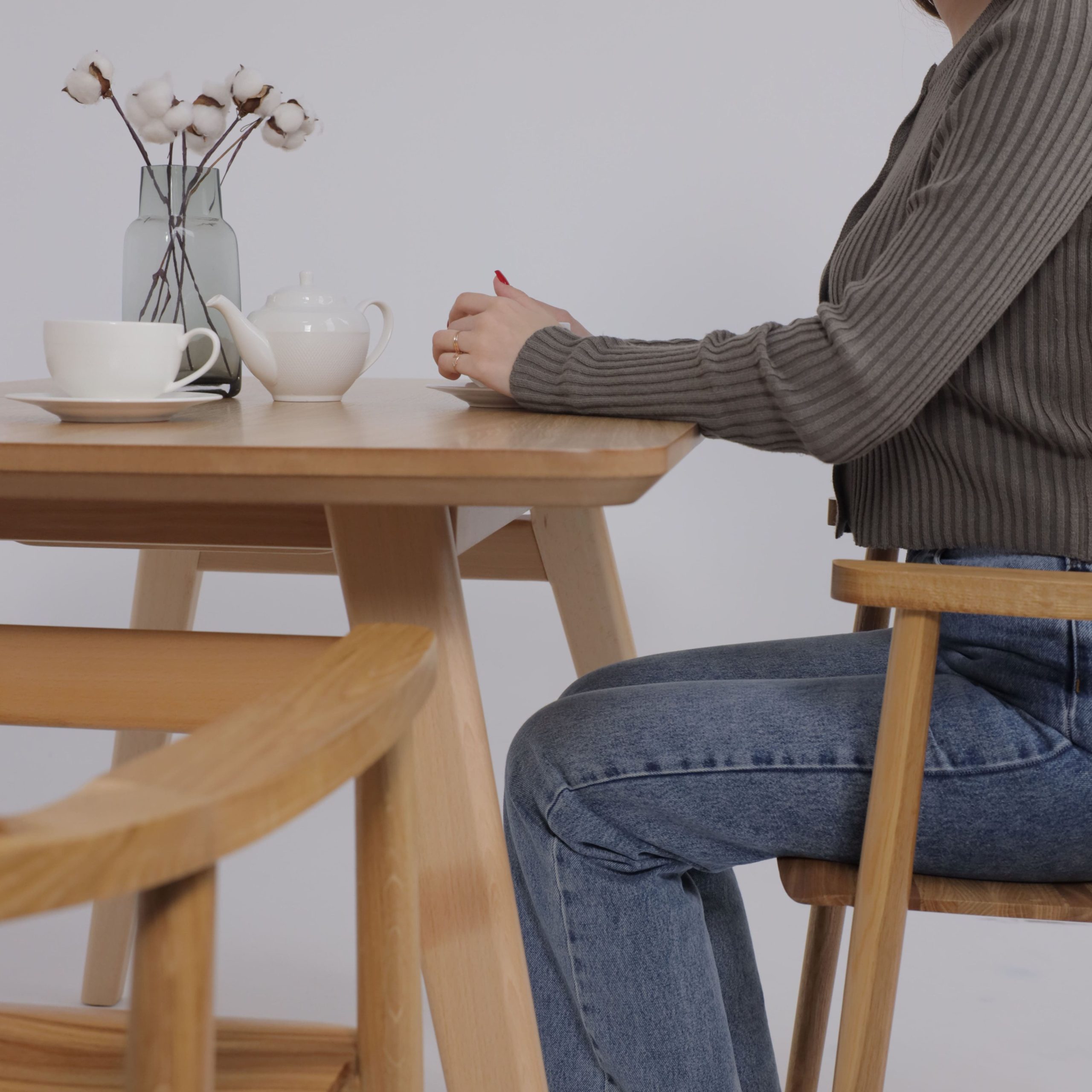 Стол ЛОНДОН-М 1200(1600)*800, Светлый бук без тонировки/Светлый бук