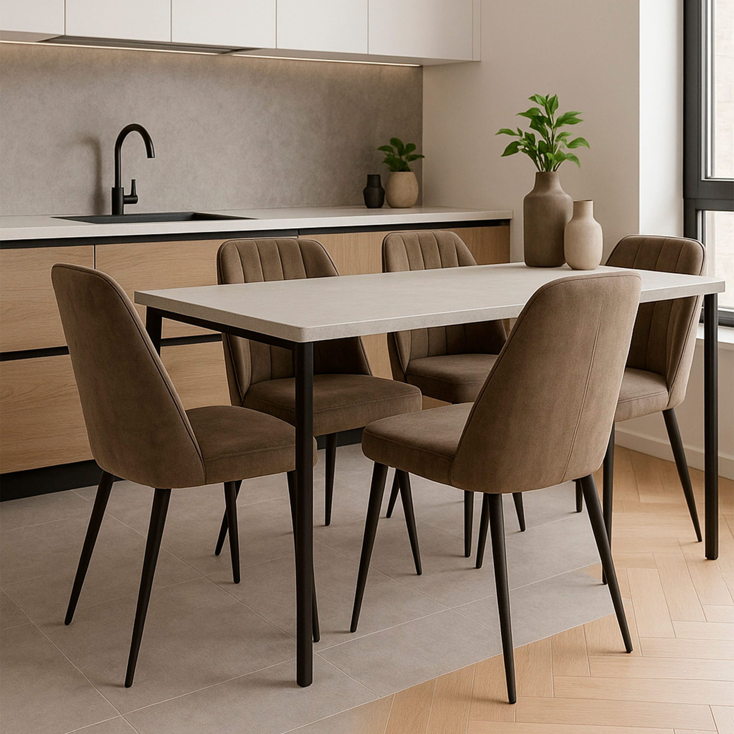 Стул LEONARD M, b05 LATTE LUXчерный