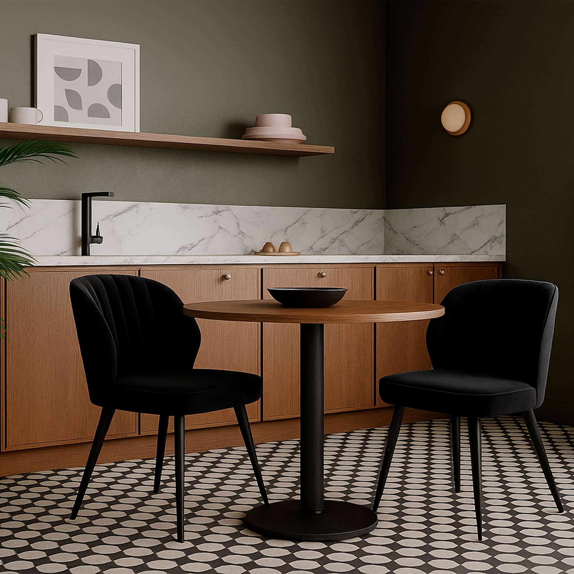 Стул MICHAEL-R1 360, d24 BLACK LUXчерный