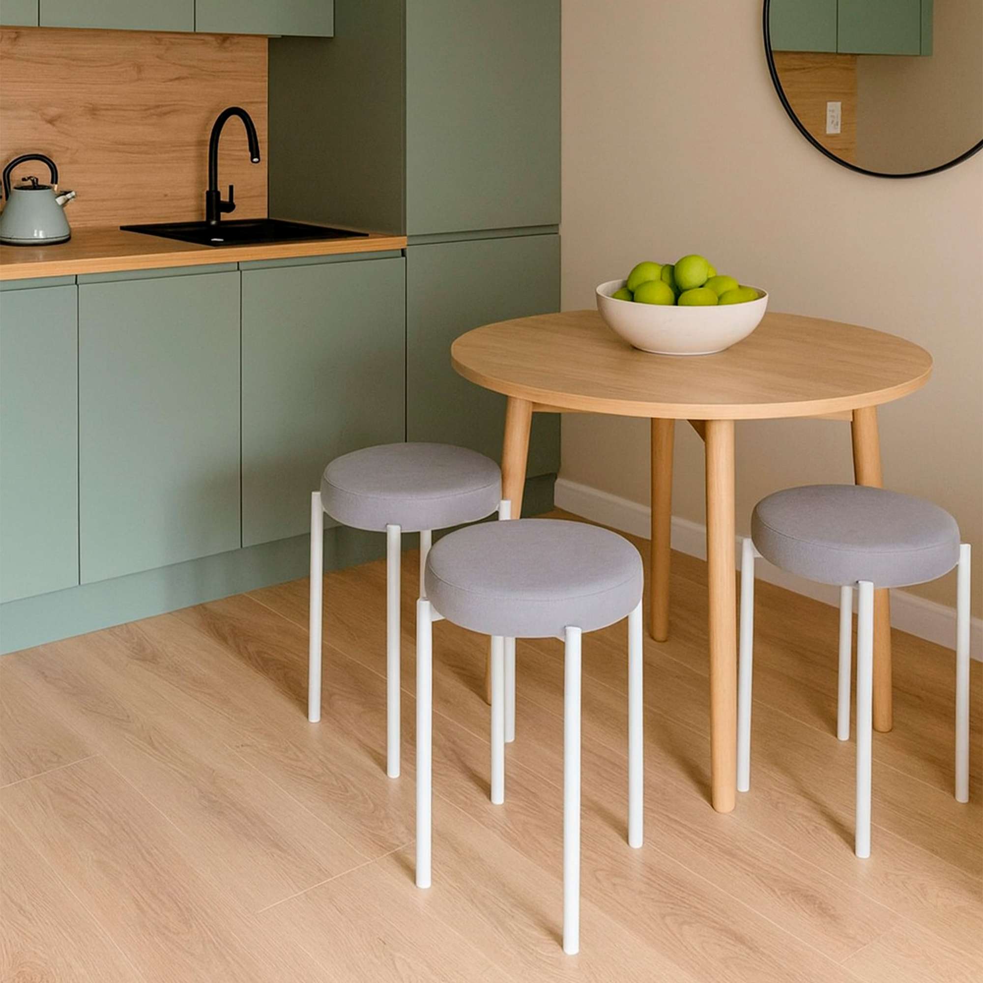 Табурет BOB, b20 SILVER LUXбелый