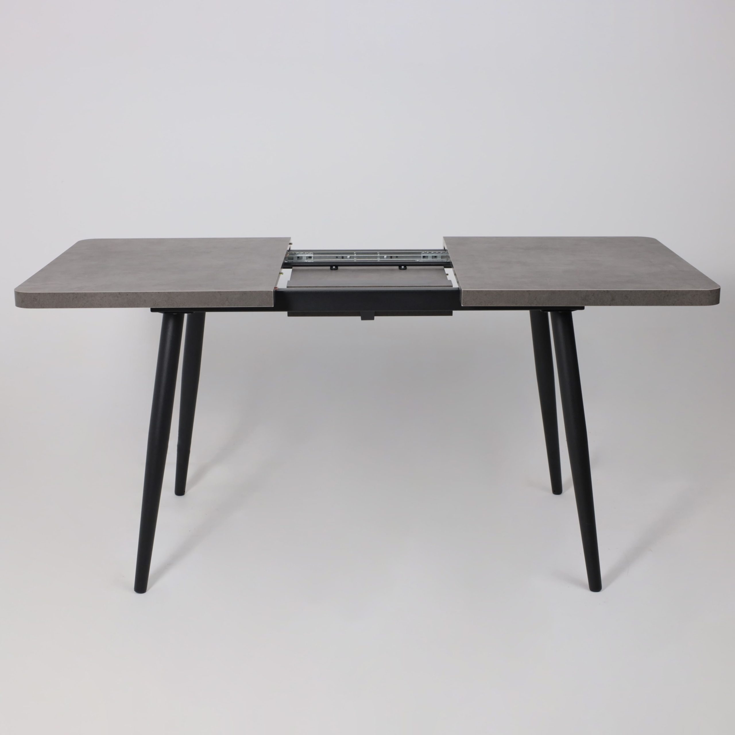 Стол BORG RADIAL-120, раздвижной 120(160)х80, Дымчатая керамика/Чёрный