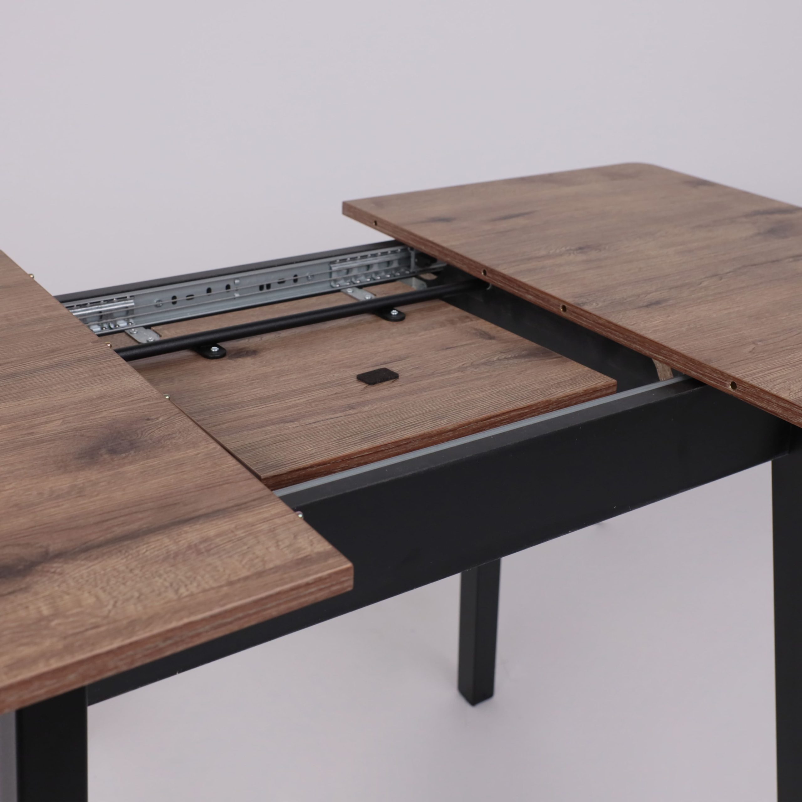 Стол TIRK RADIAL-94, раздвижной 94(126)х64, Дуб Веллингтон/Чёрный