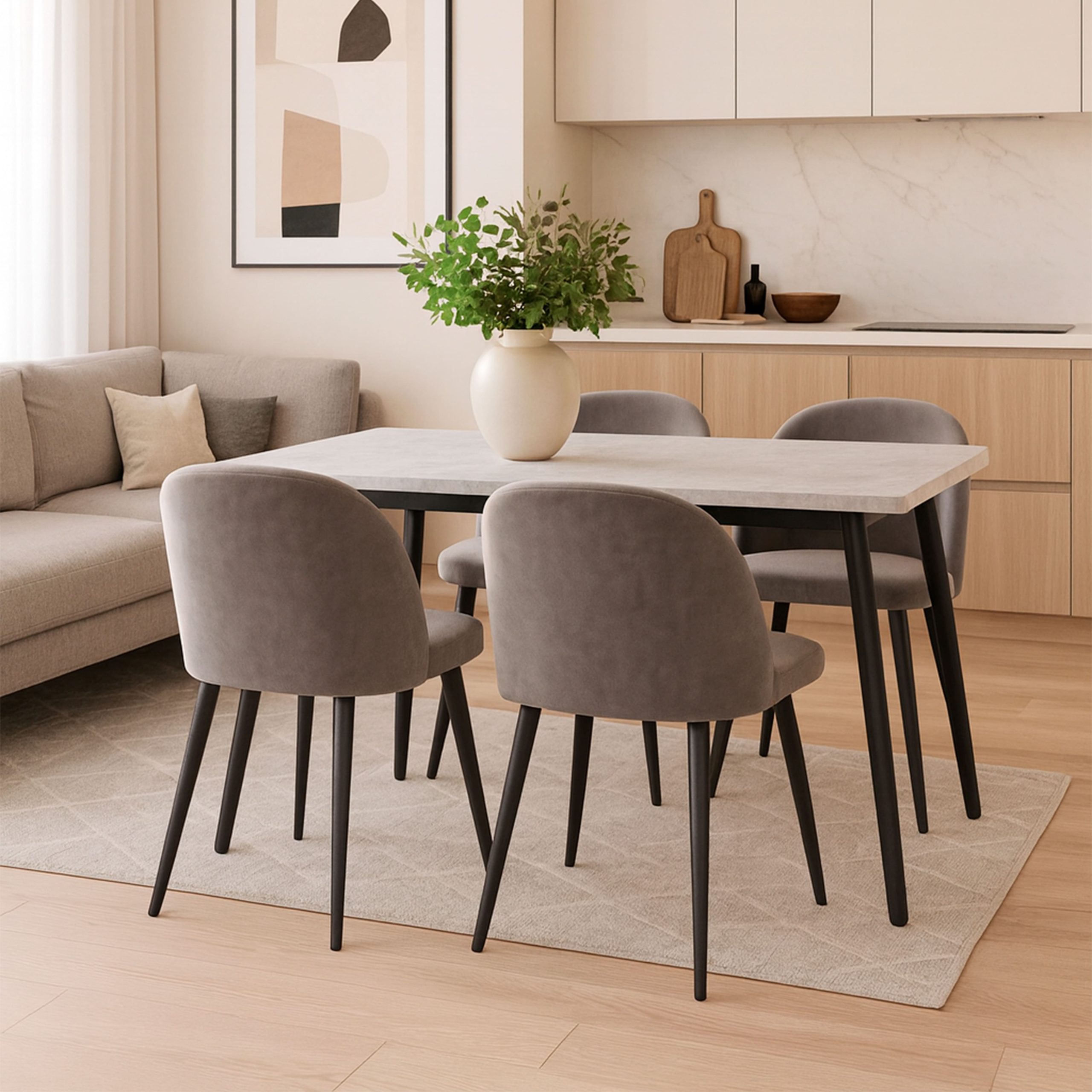 Стол BORG RADIAL-140, раздвижной 140(180)х85, Серый сланец/Чёрный