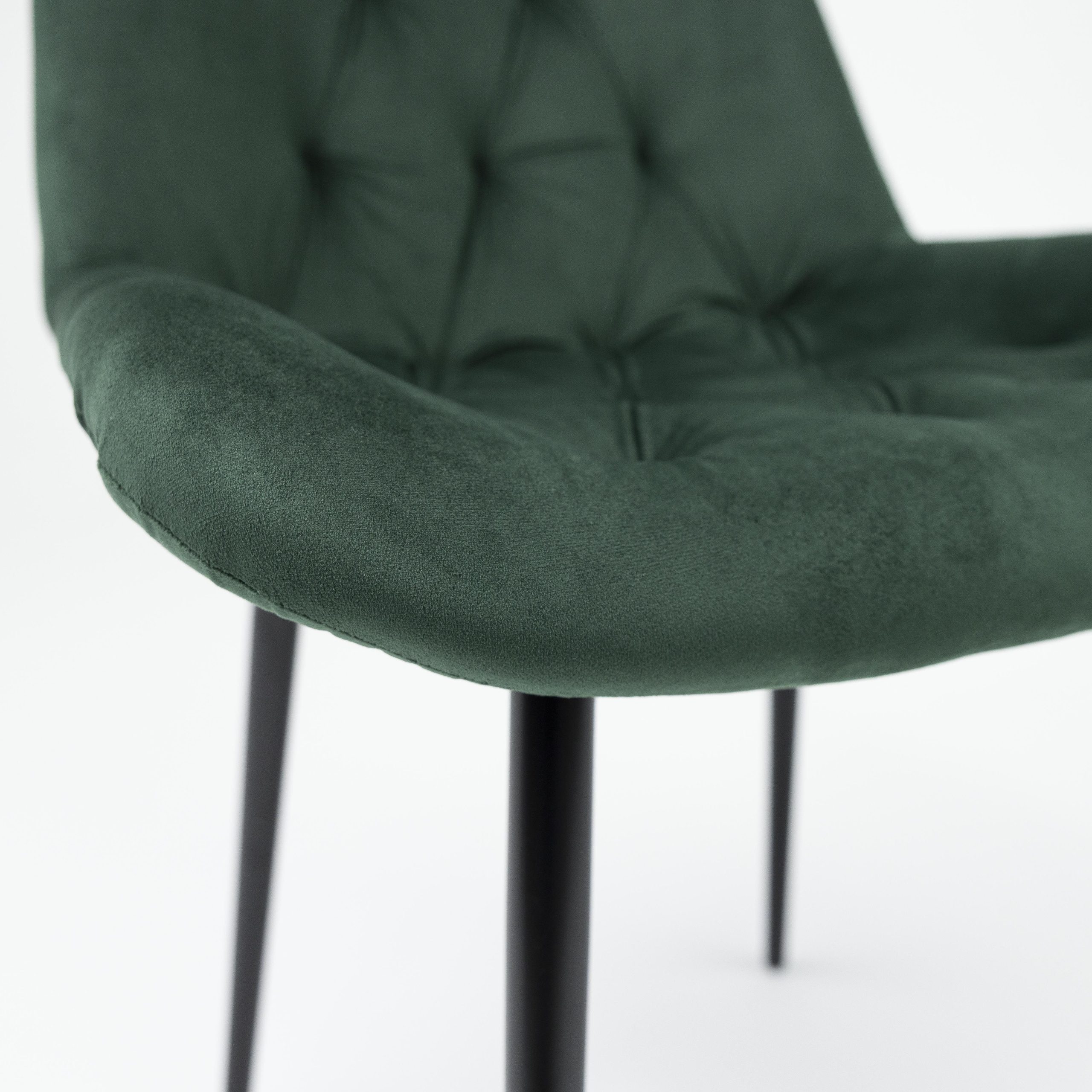 Стул AV 435, зеленый бархат Confetti deep forest/черный