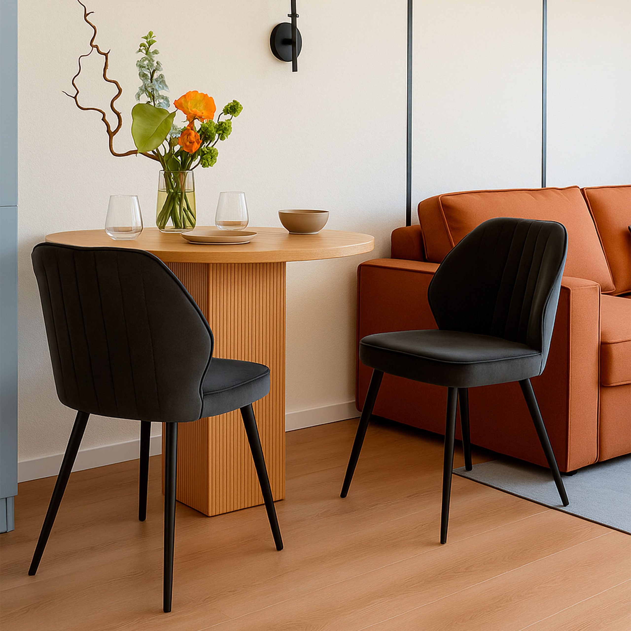 Стул MICHAEL-R1 360, d10 HEMATITE LUXчерный