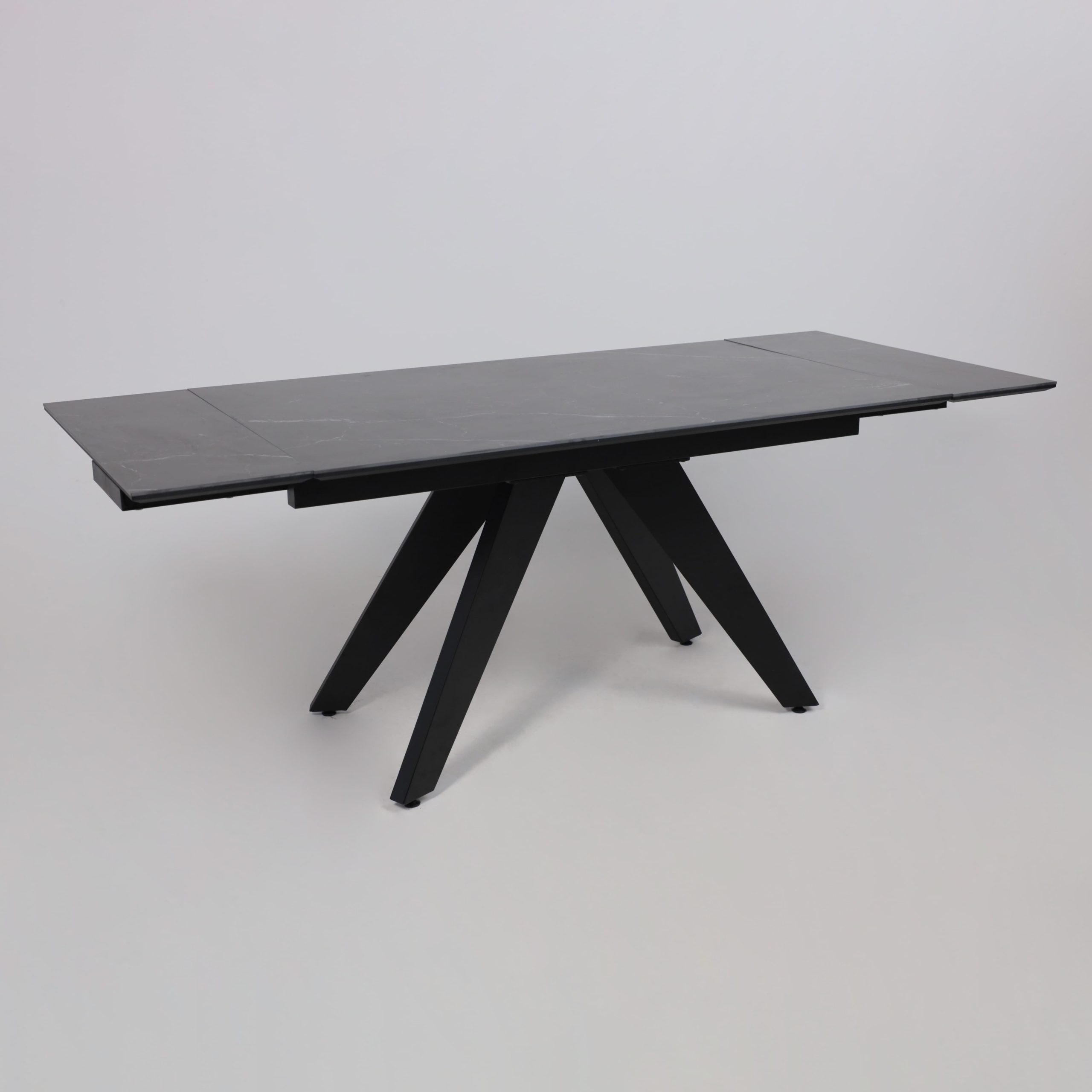 Стол AV 2122, МДФ+керамика, раздвижной 1400 (2000)*850 черный, матовый SHAKESPEARE/черный