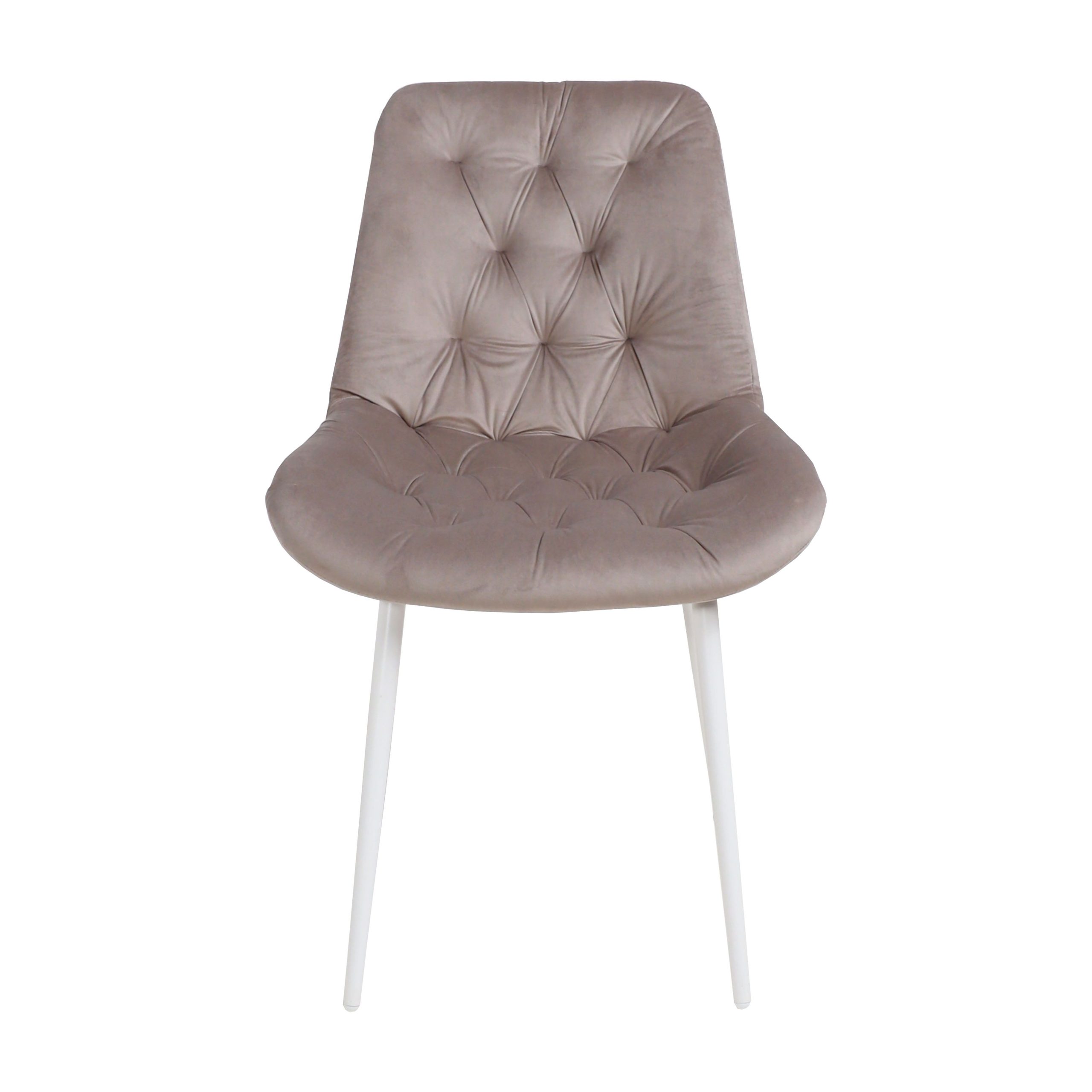 Стул AV 435, светло-коричневый бархат H-61/белый