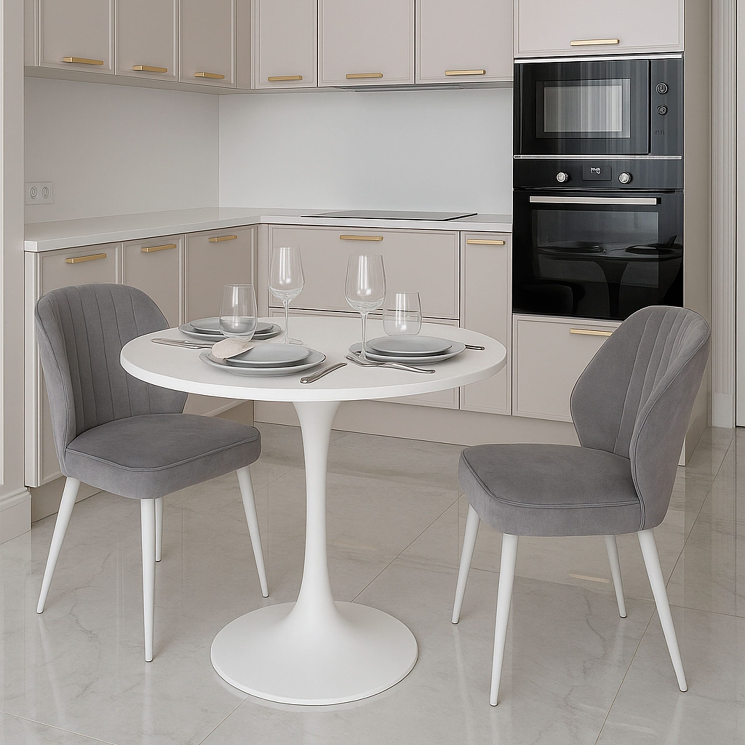 Стул MICHAEL, d09 STEEL LUXбелый