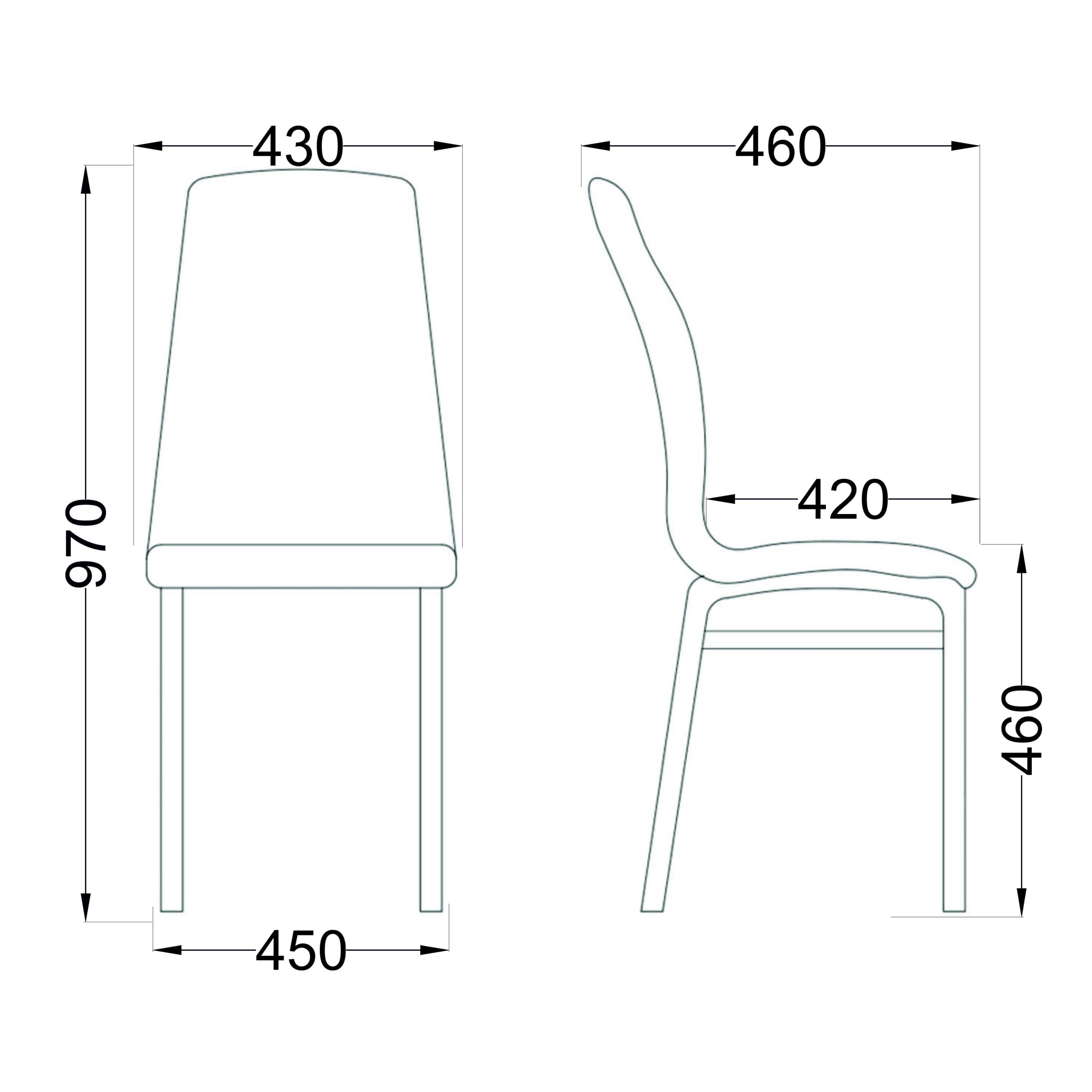 Стул ADELE, экокожа,  кремовый APU-003/хром