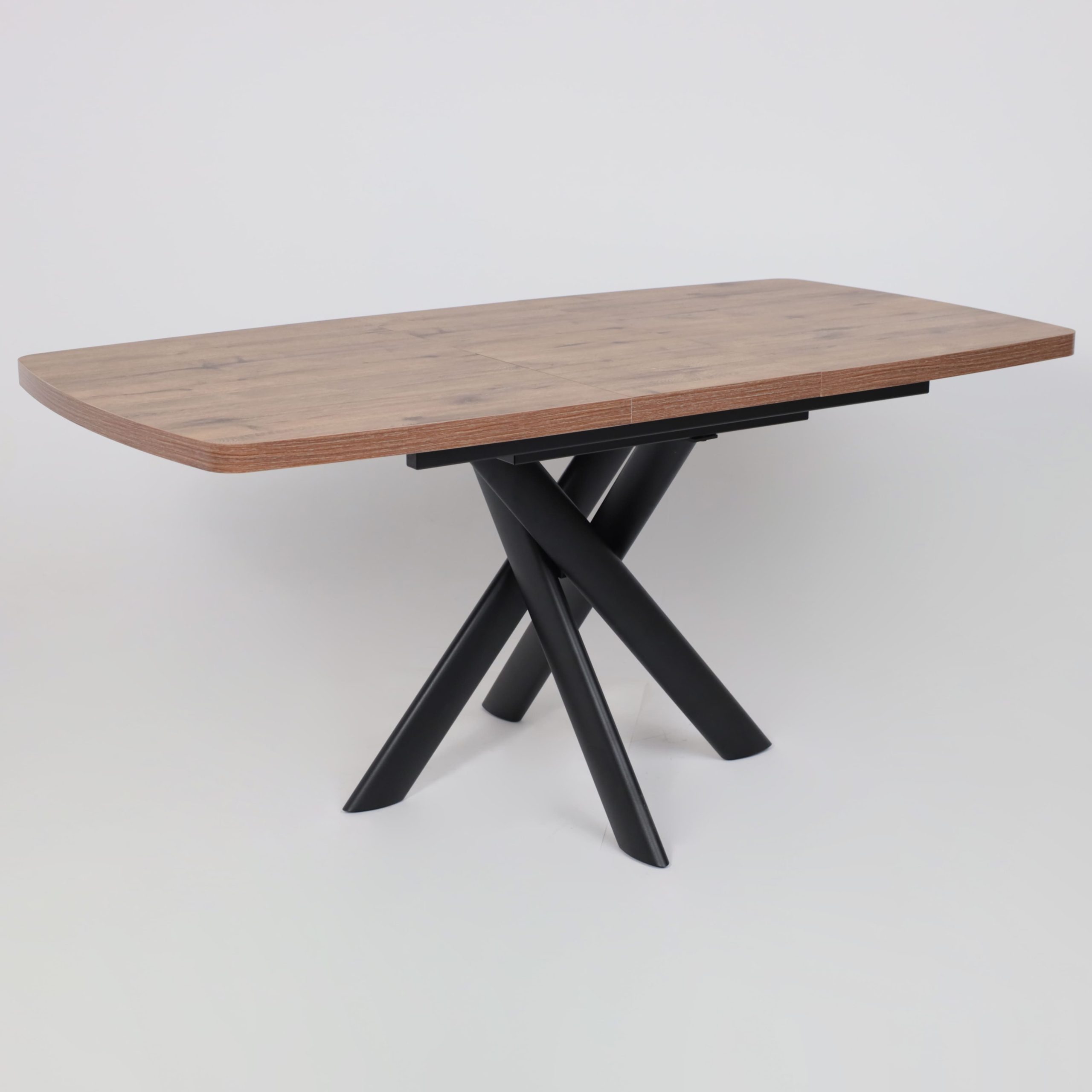 Стол LEONEL-130, раздвижной 130(165)х85, Дуб Веллингтон/Черный