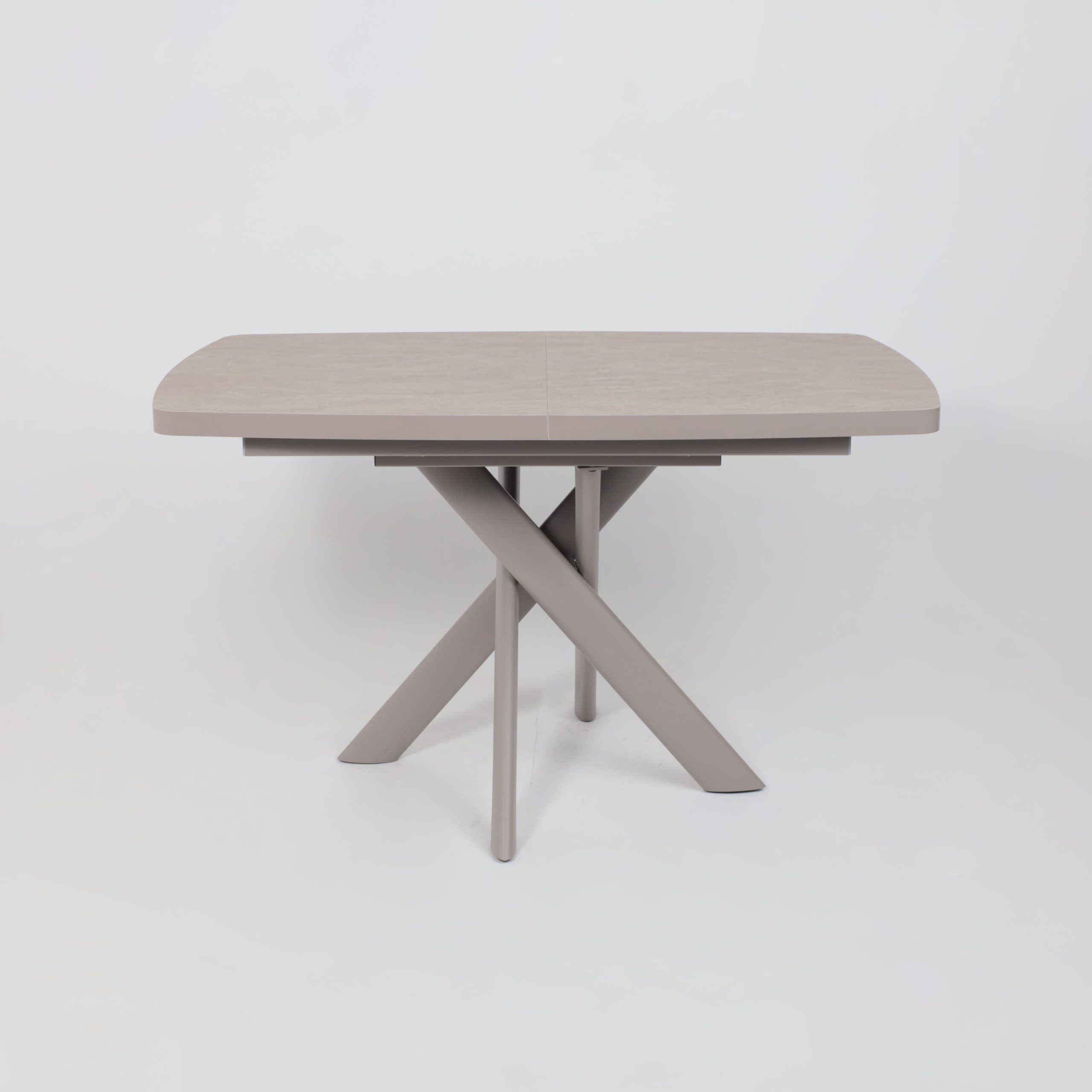 Стол LEONEL-130, раздвижной 130(165)х85, Бежевый камень-HPL/Капучино