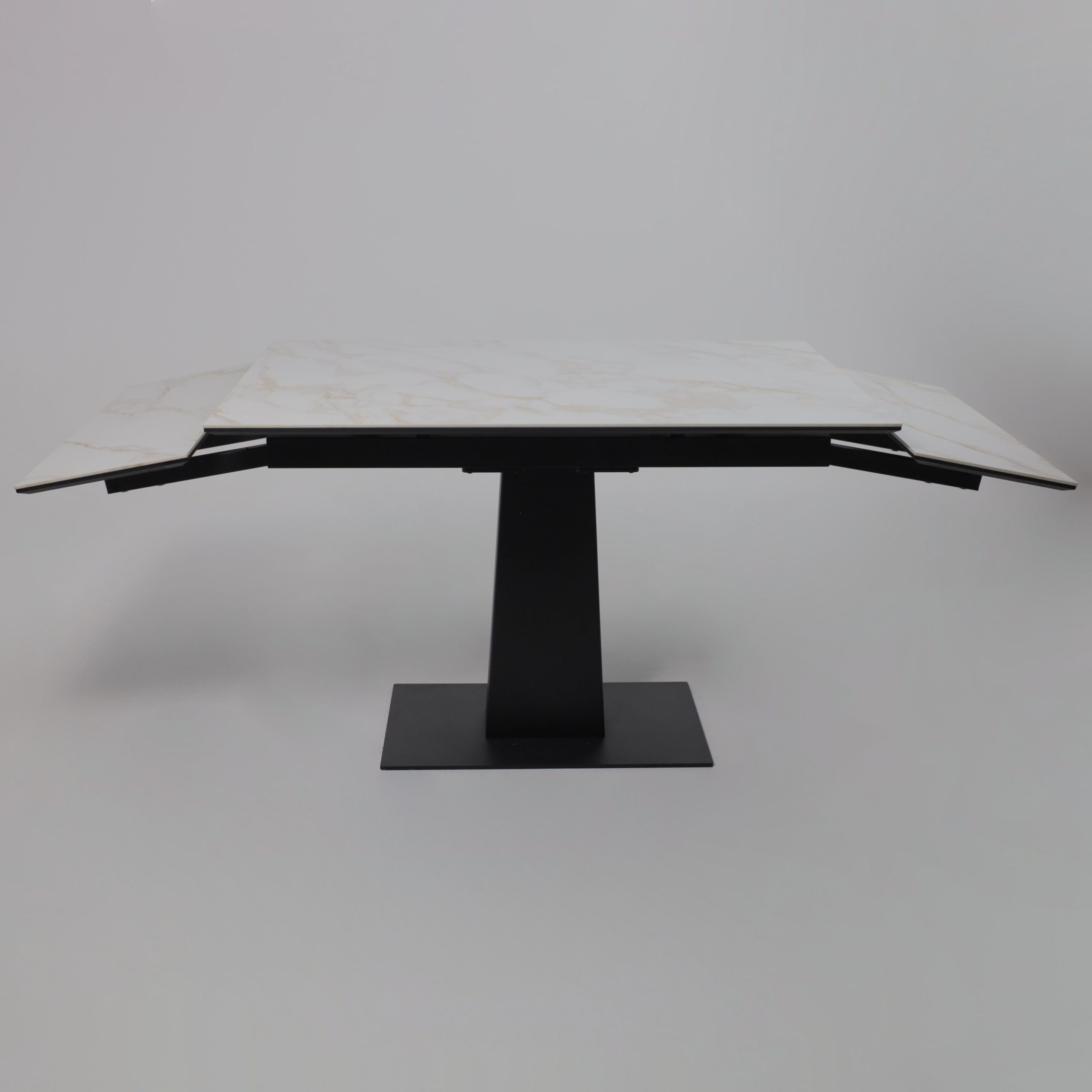 Стол AV 2119, МДФ+керамика, раздвижной 1200 (1800)*800 белый, глянцевый CARLA LARKIN /черный