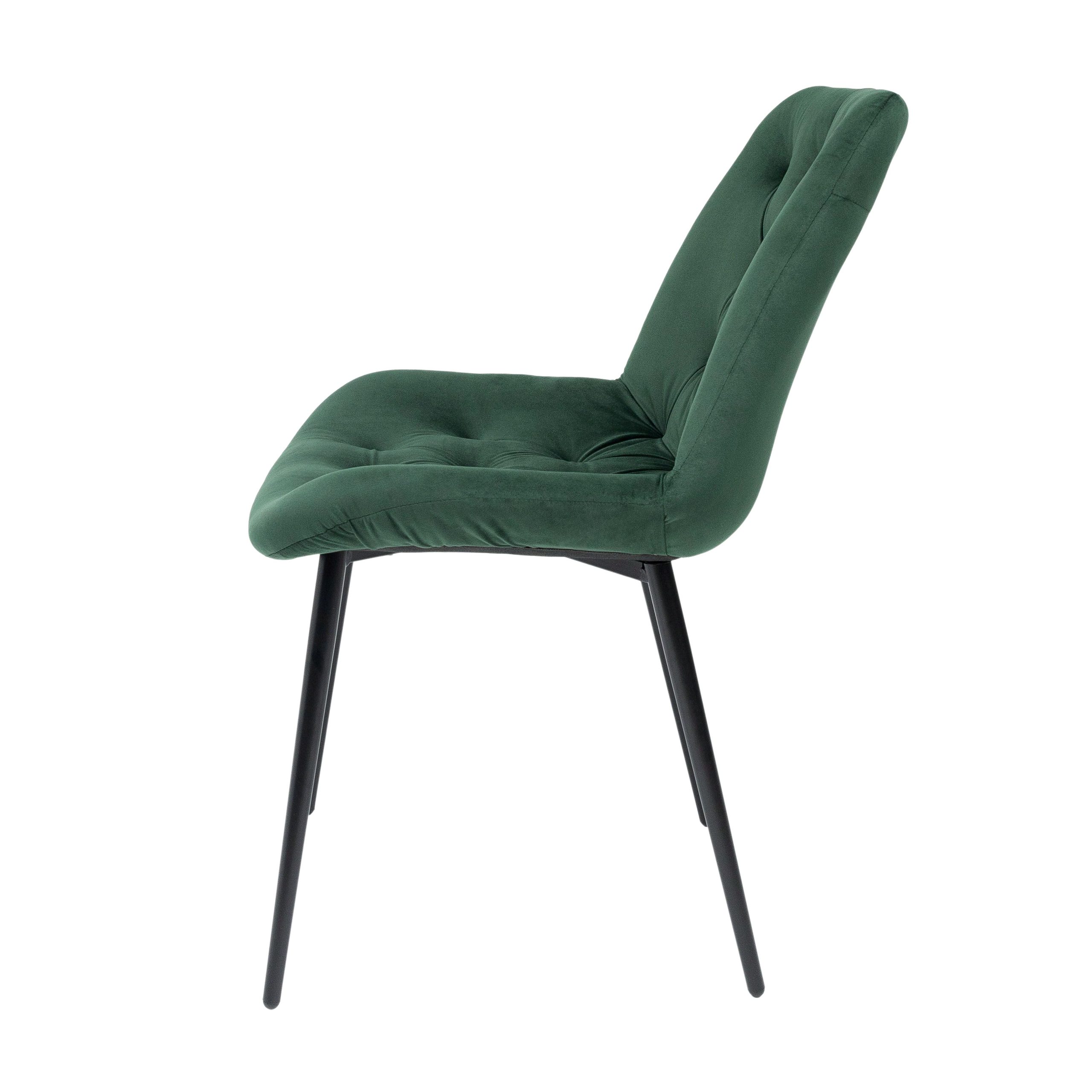 Стул AV 435, зеленый бархат Confetti deep forest/черный
