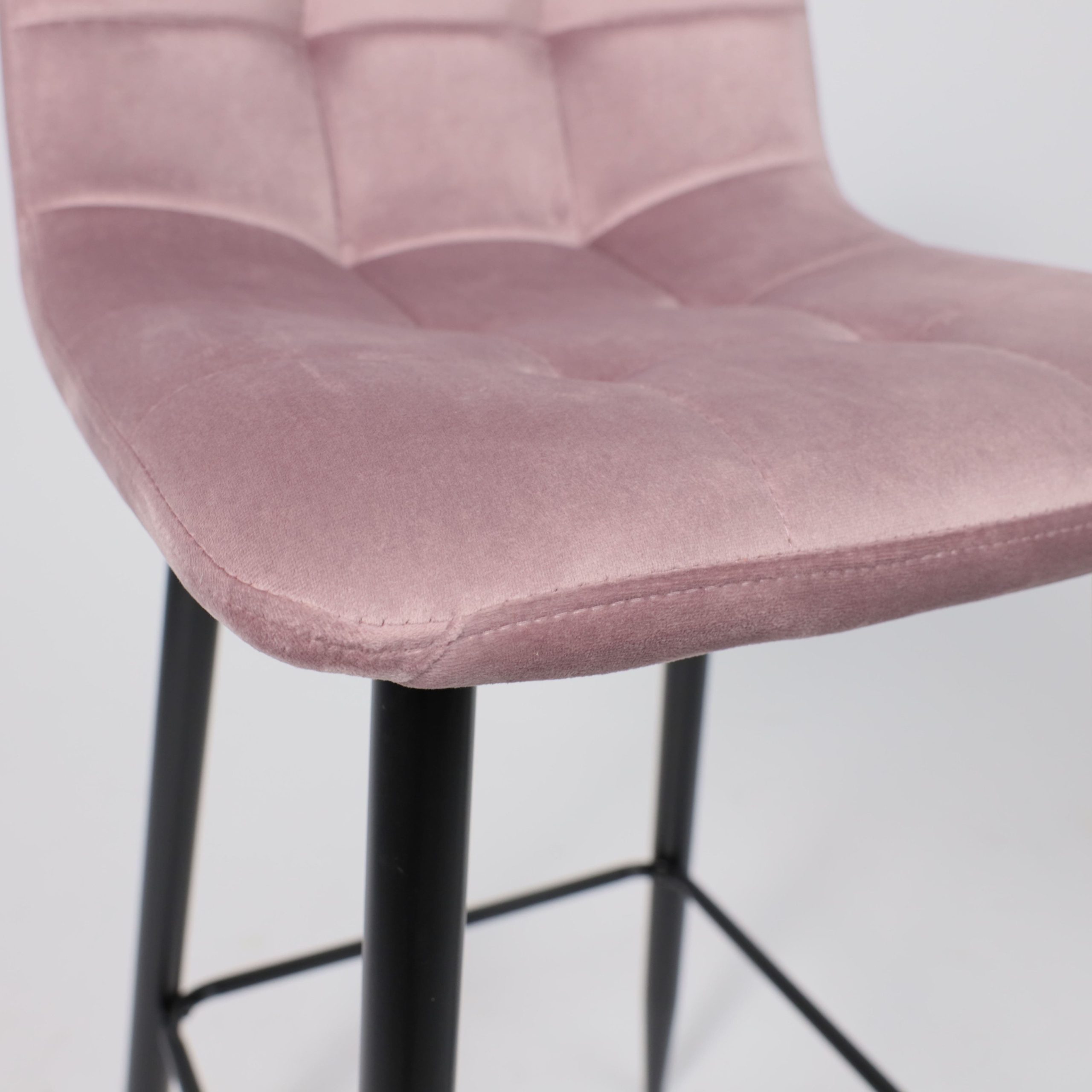 Стул STELLA, барный, пыльная роза велюр HLR25/черный