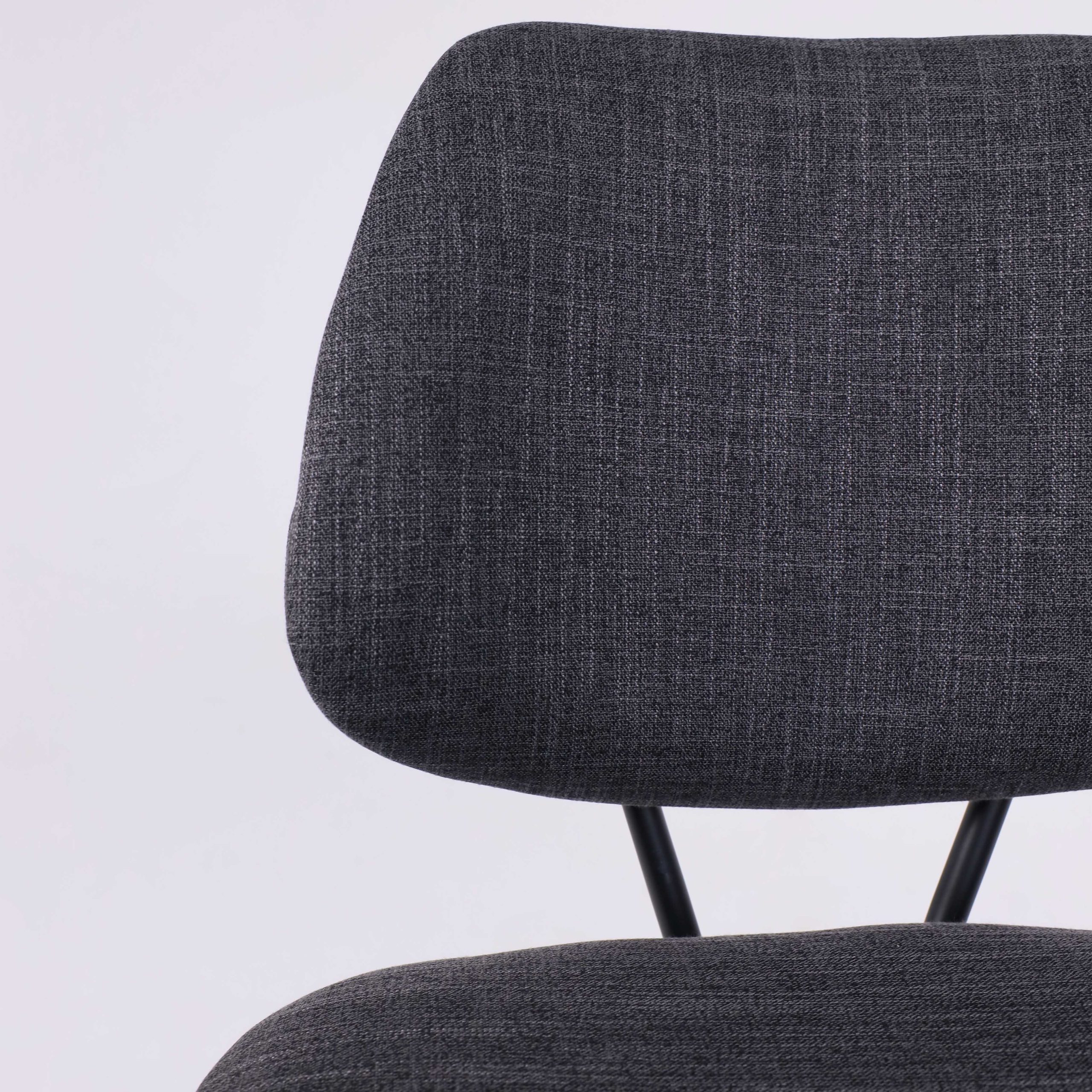 Стул барный JESSY, темно-серая ткань/черный