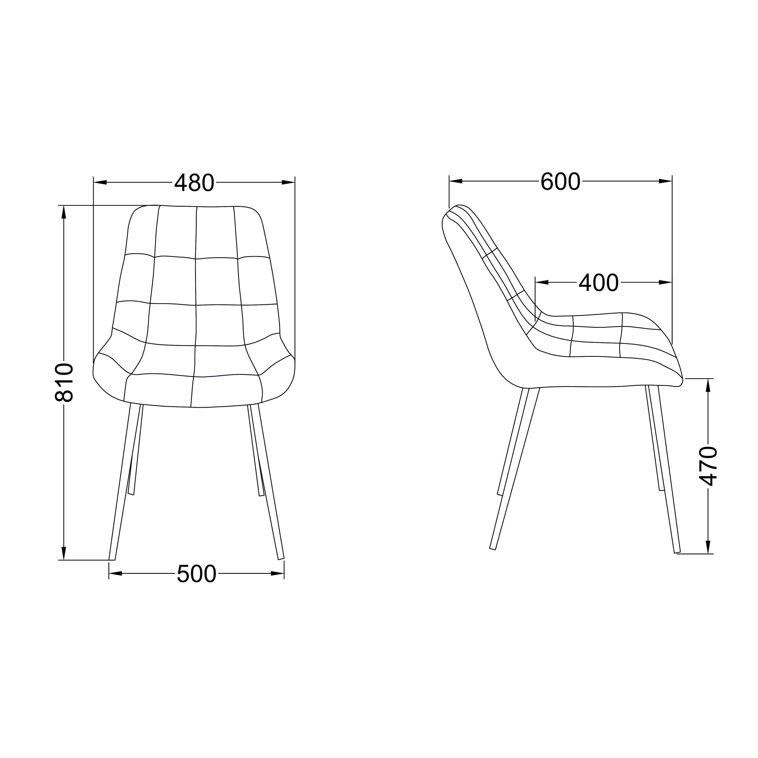 Стул AV 405, синий бархат H-58/черный