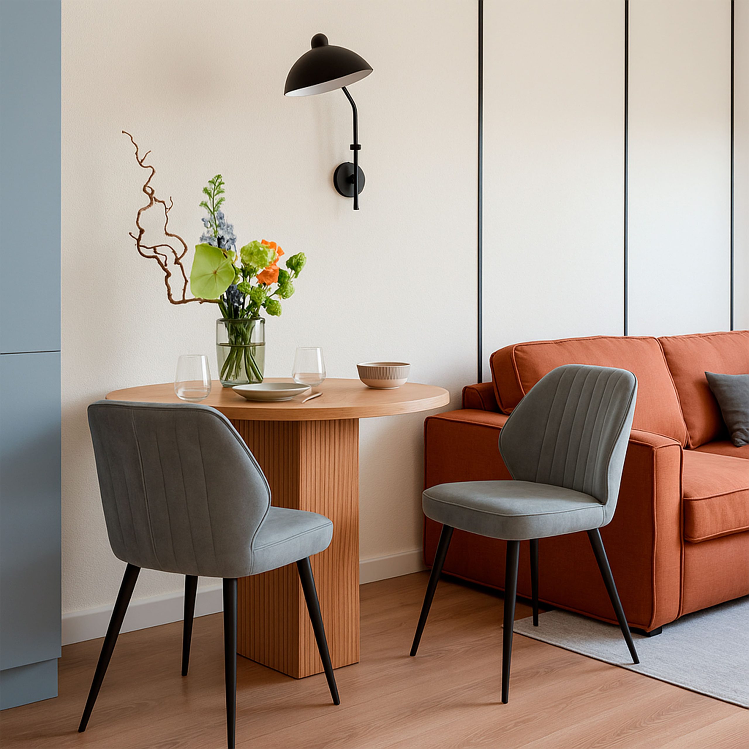 Стул MICHAEL-R1 360, k10 Антрацит замша LUXчерный