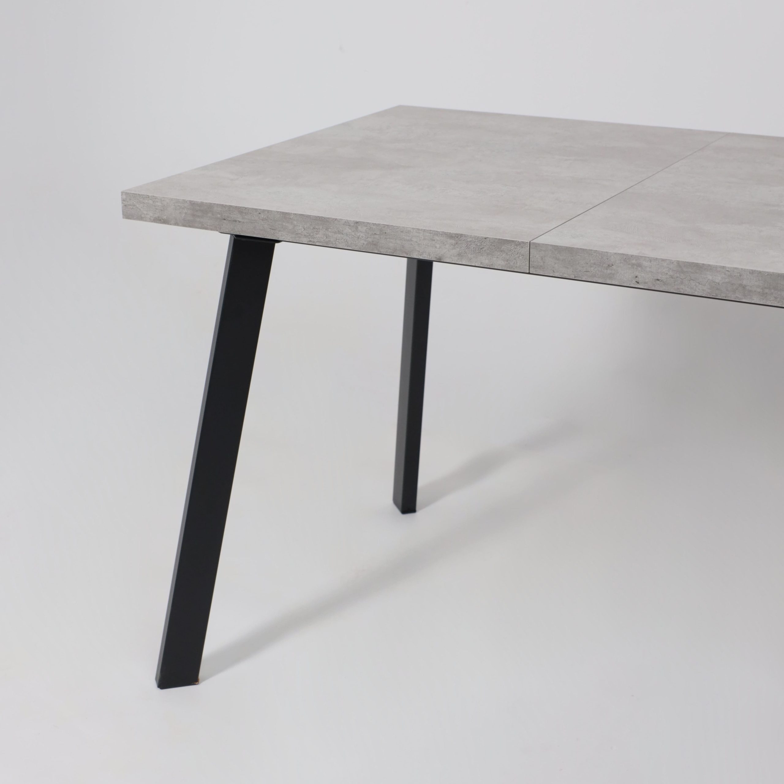 Стол BORG-120, раздвижной 120(160)х80, Серый сланец/Чёрный