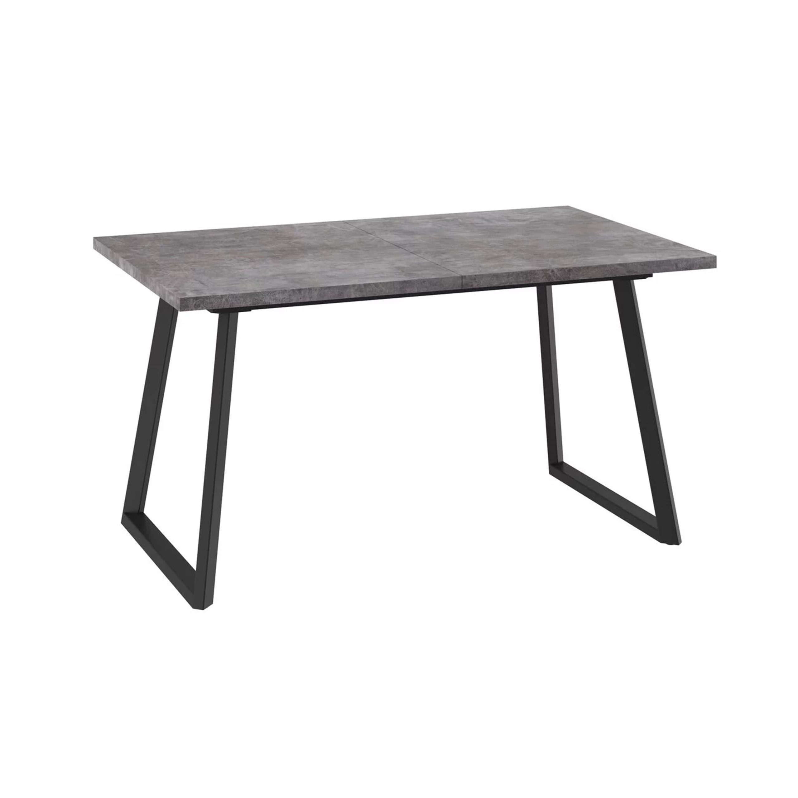 Стол LOFT-140, раздвижной 140(180)х85, Дымчатая керамика/Чёрный