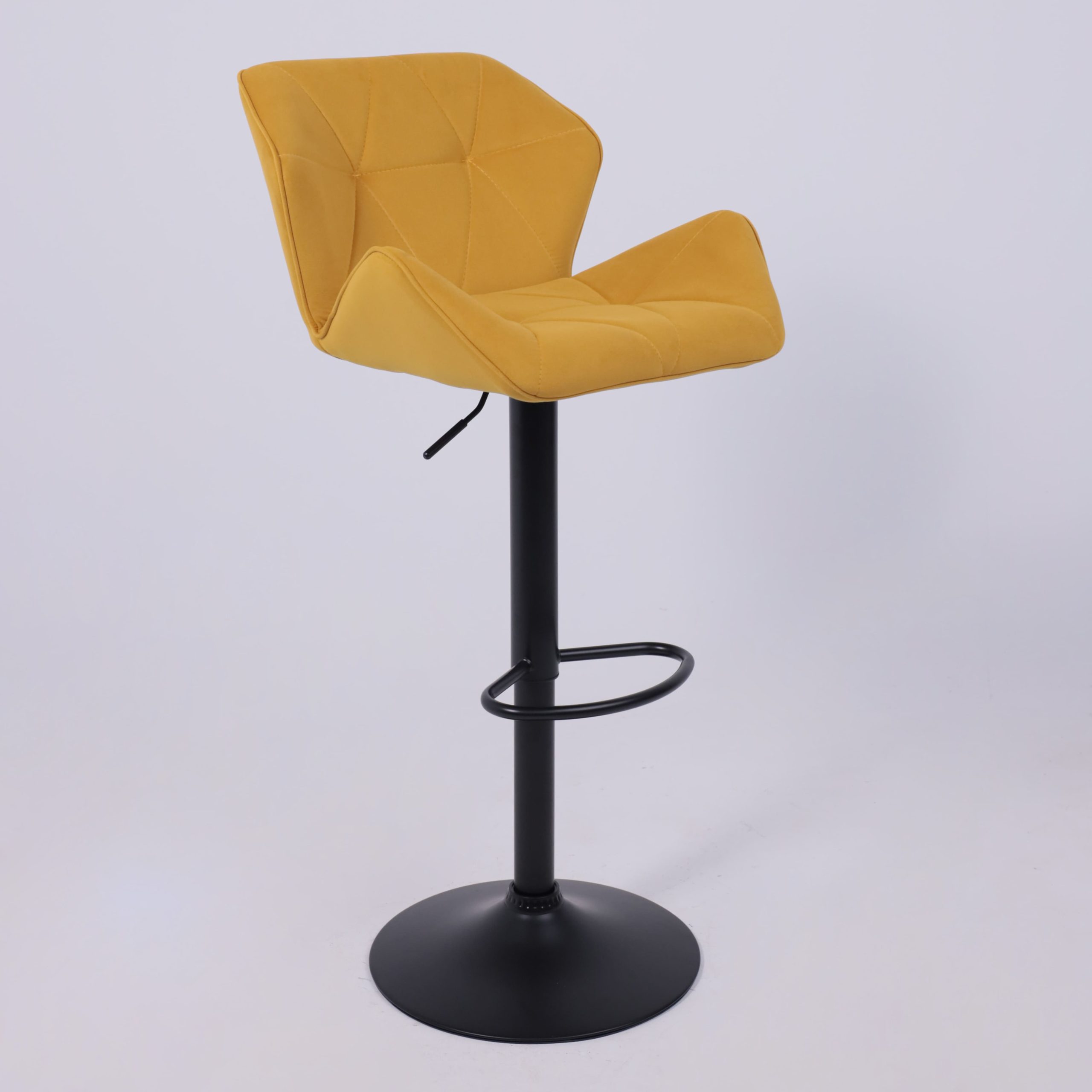 Кресло барное BERLIN GB, Velutto 56 горчичный велюр/черный