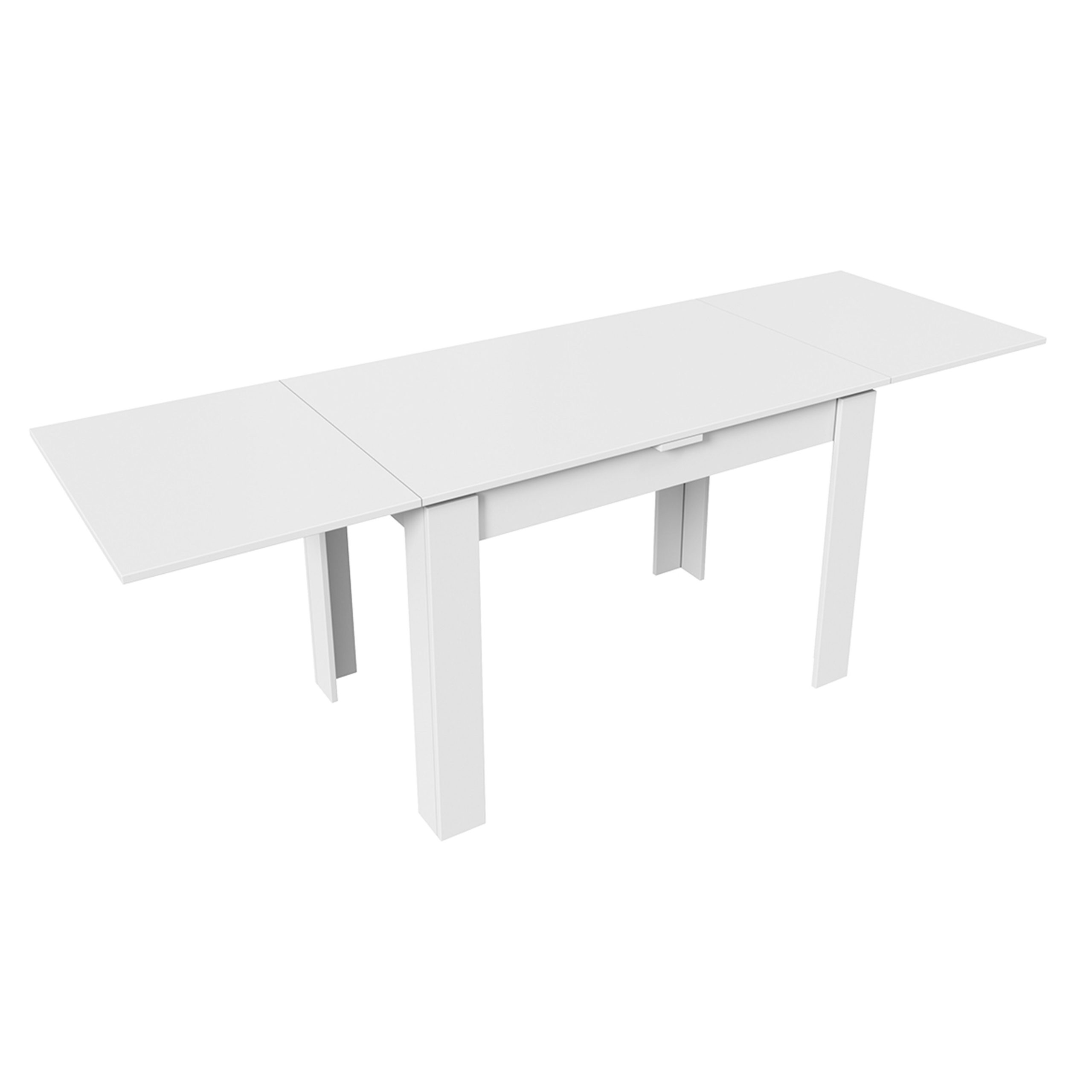 Стол раздвижной ПРОМО Тип 4, 1100(2098)*670, белый/белый