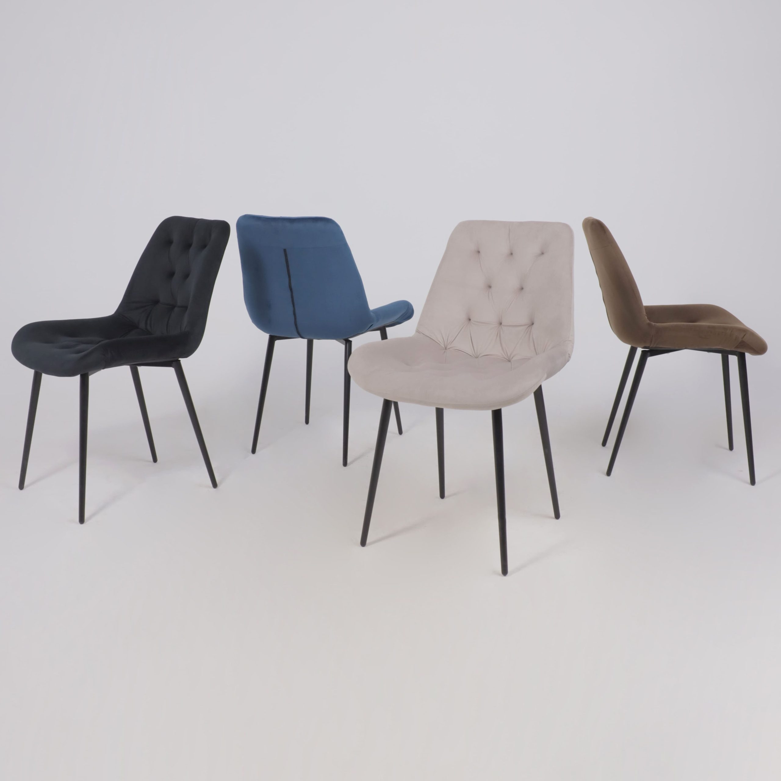 Стул AV 435, синий бархат Confetti deep ocean/черный