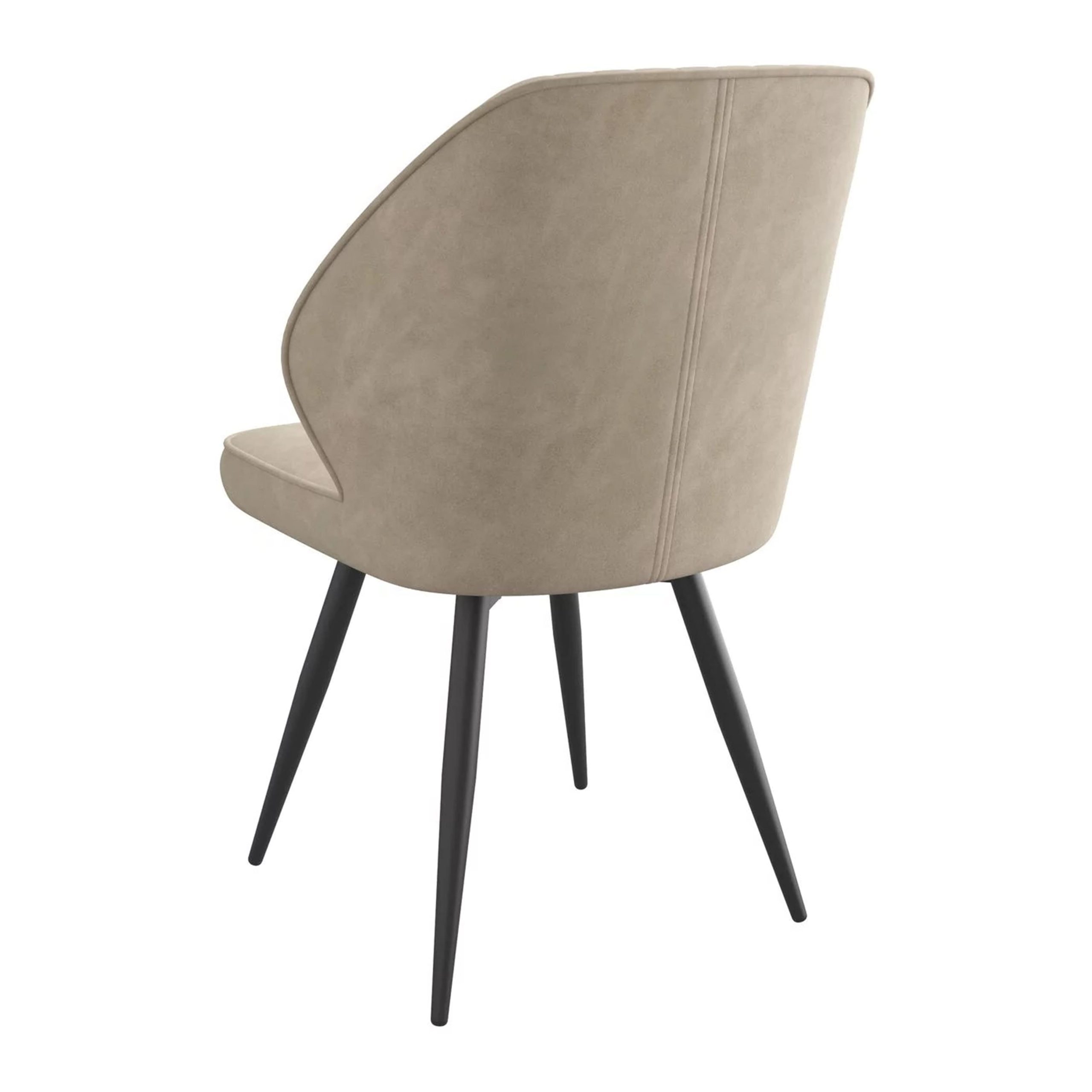 Стул MICHAEL-R1 360, k02 Латте замша LUXчерный