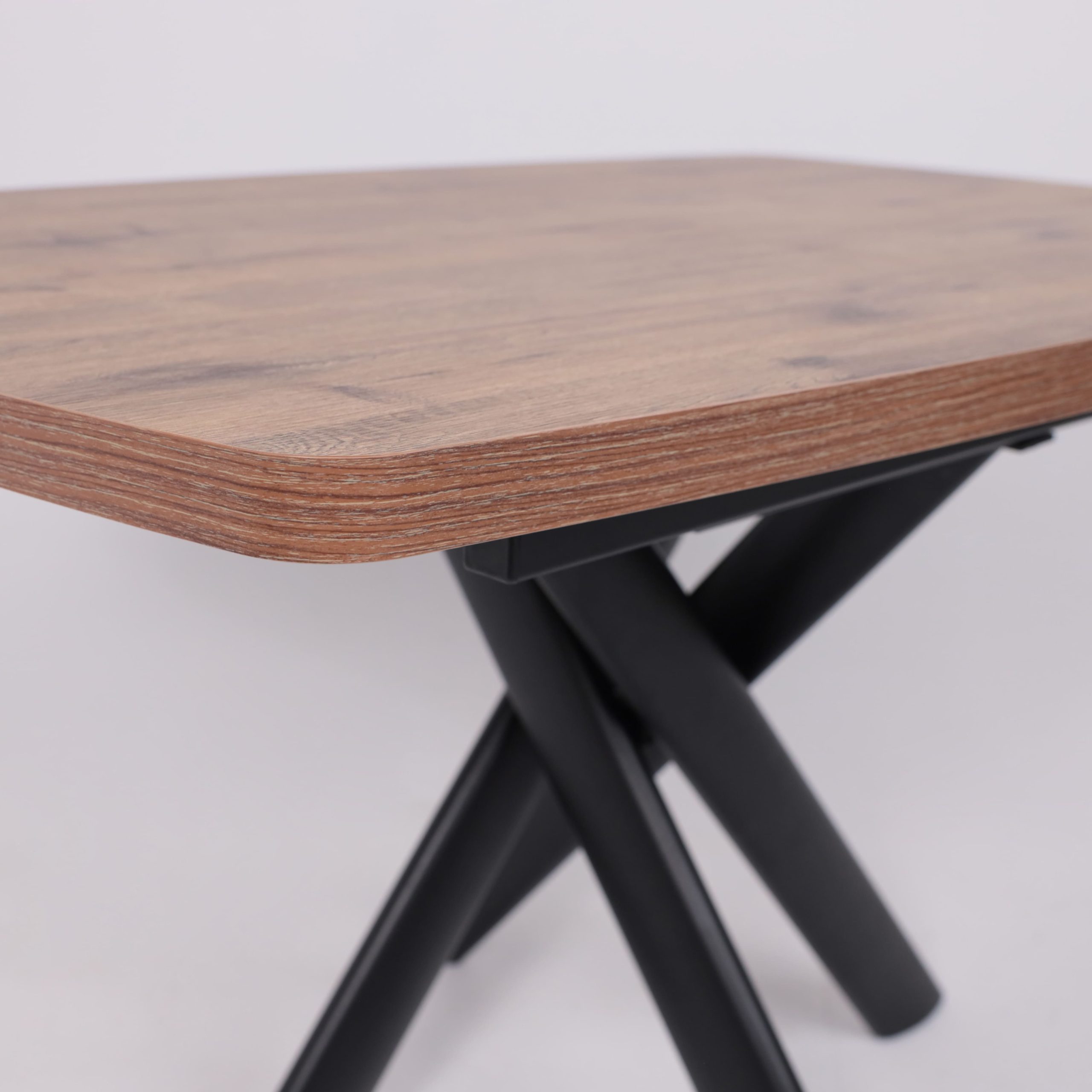 Стол LEONEL-130, раздвижной 130(165)х85, Дуб Веллингтон/Черный