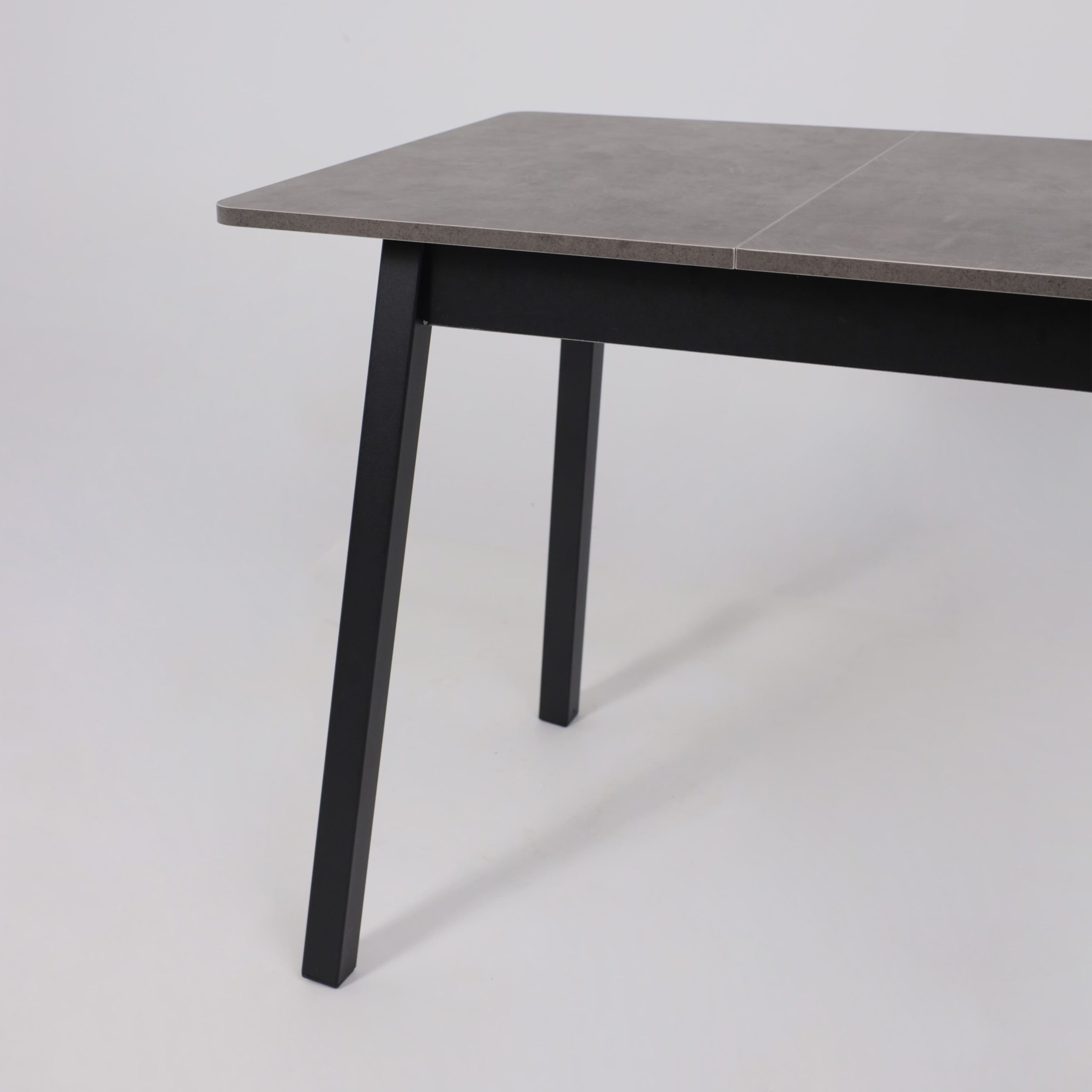 Стол TIRK RADIAL-94, раздвижной 94(126)х64, Дымчатая керамика/Чёрный