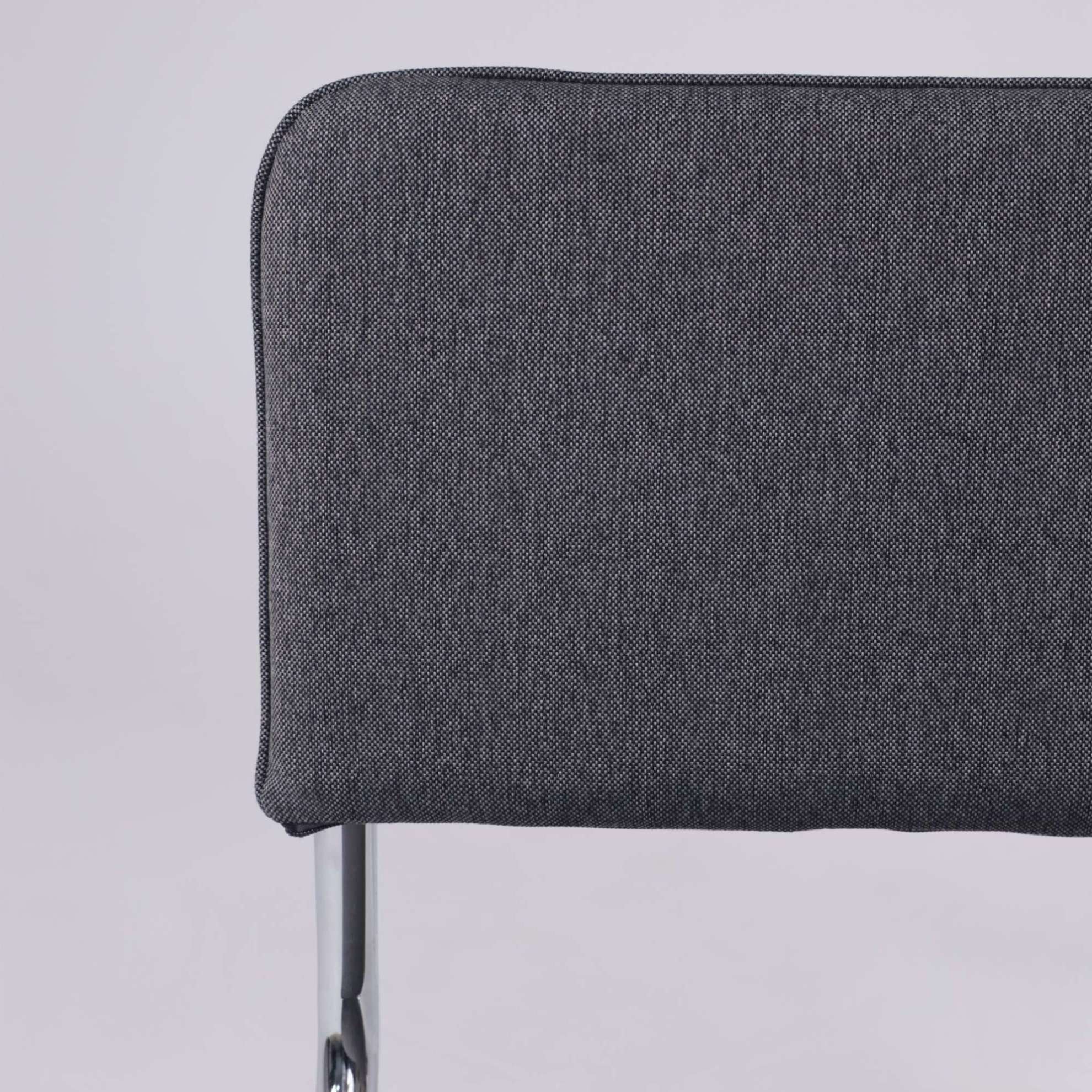 Кресло СЛАВИЯ, Leto 68 темно-серая ткань/хром