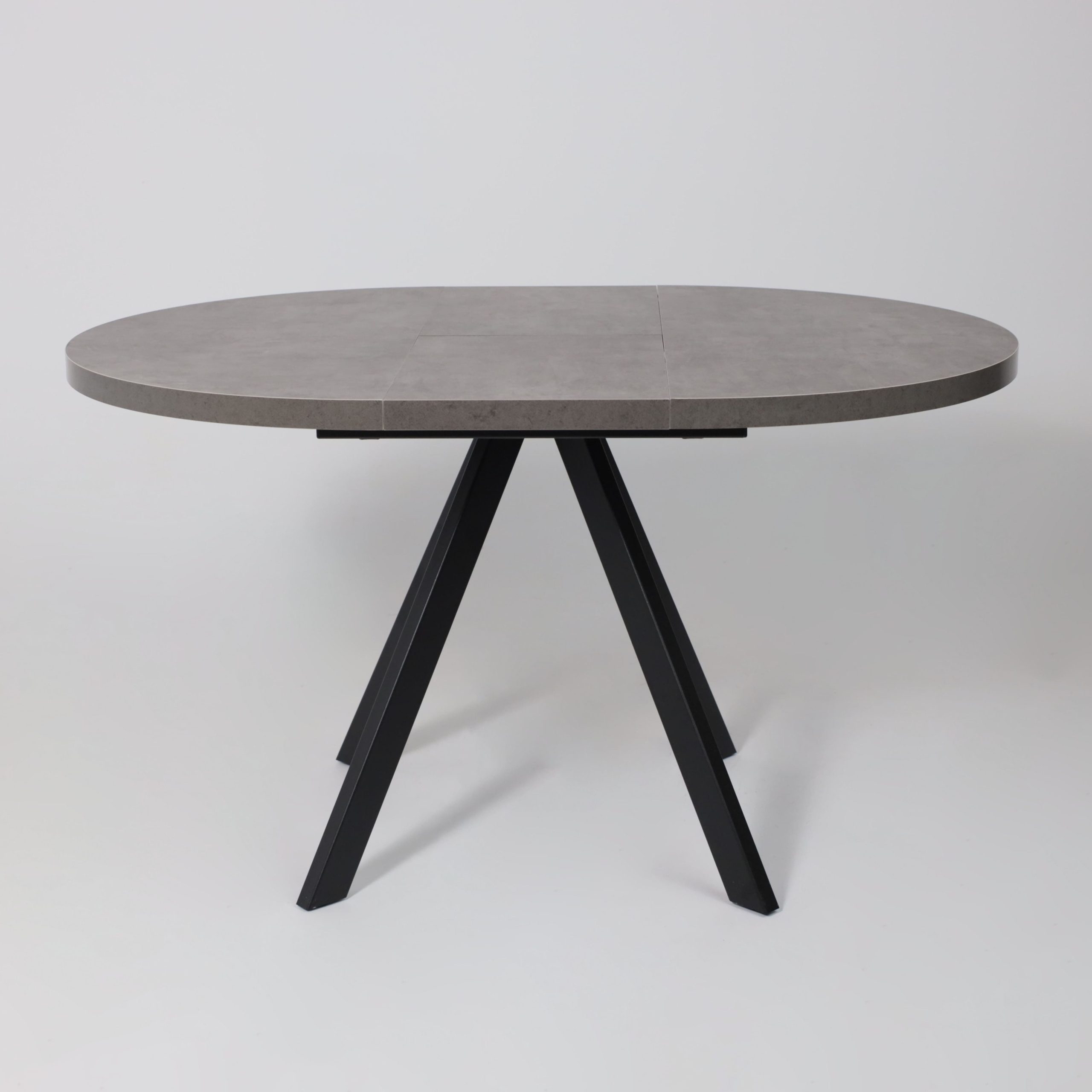 Стол RONDO М-100, круглый раздвижной 100(135), ДЫМЧАТАЯ КЕРАМИКА/Черный