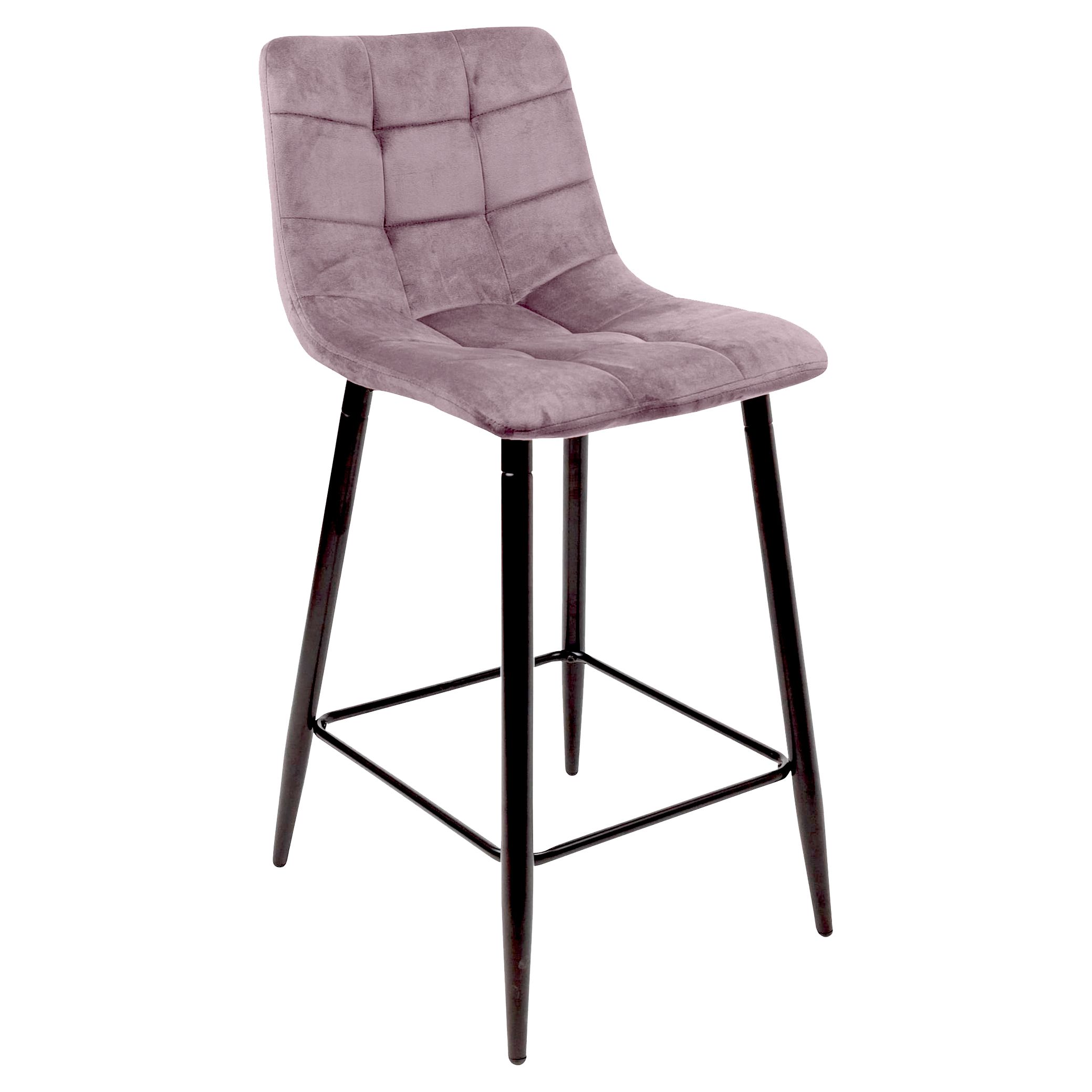 Стул барный MIA, пыльная роза велюр HLR25/черный