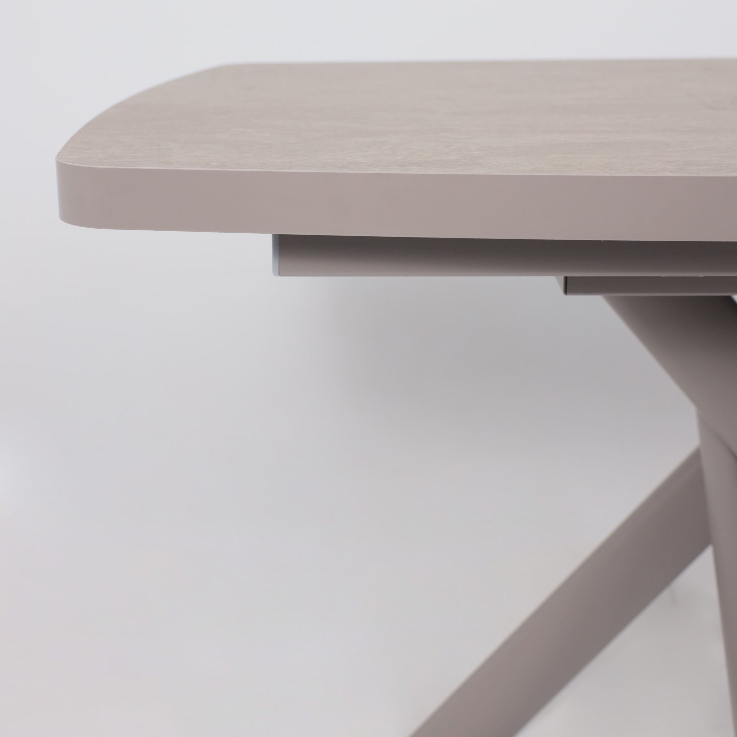 Стол LEONEL-130, раздвижной 130(165)х85, Бежевый камень-HPL/Капучино