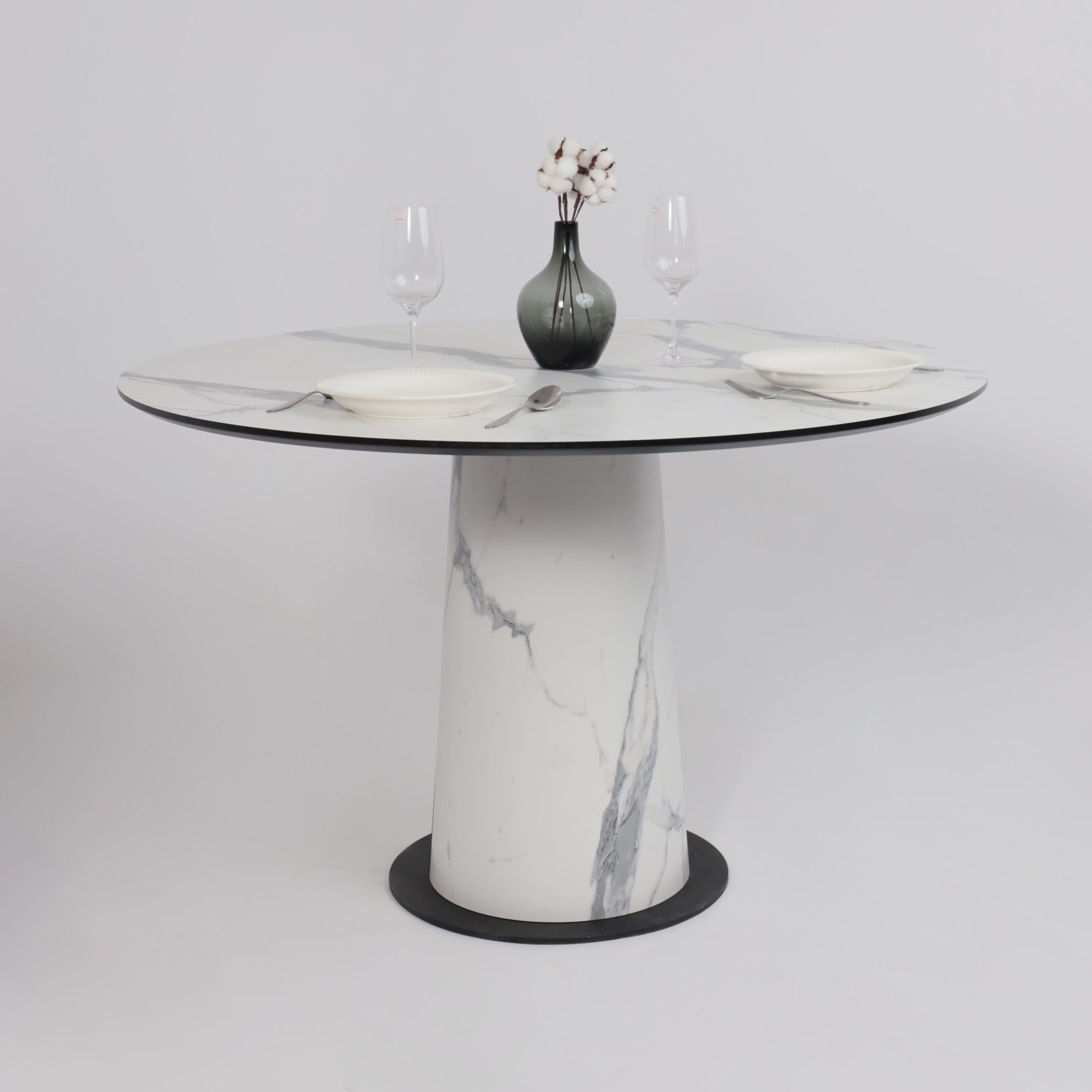 Стол AV 1317, HPL+МДФ, нераздвижной 1200 Мрамор белый/черный