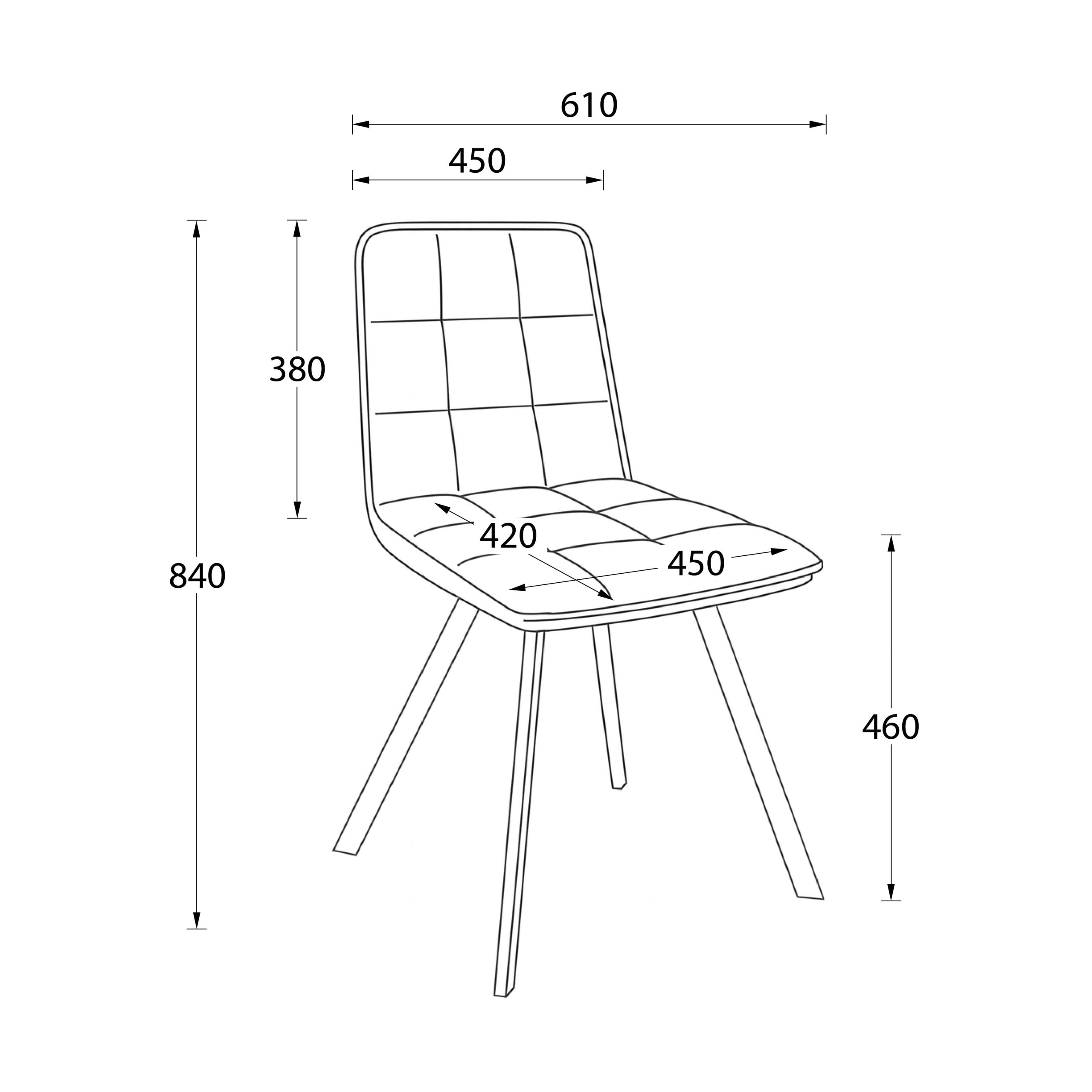 Стул ROM D-R 360, d24 BLACK LUXчерный