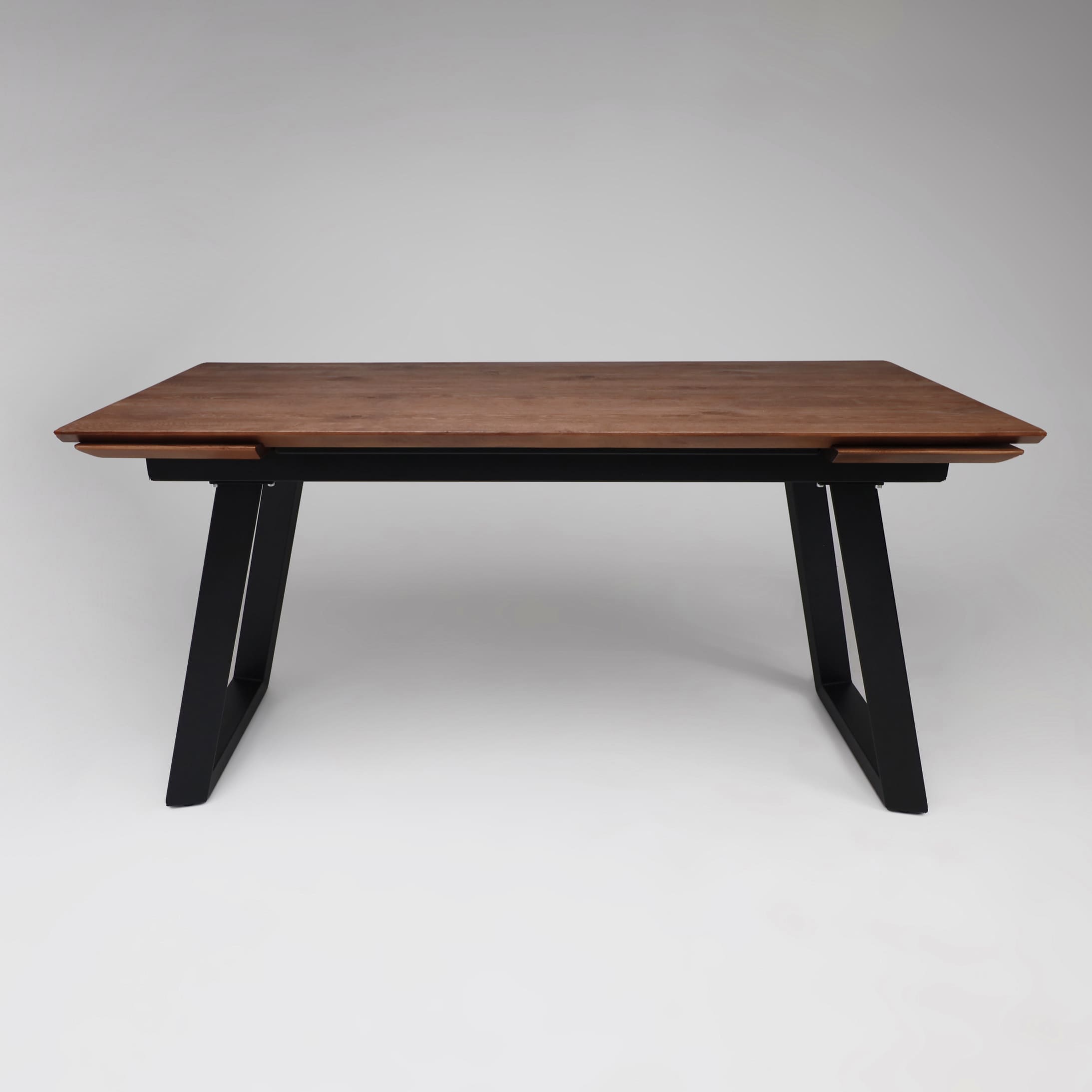 Стол САНГАЙ раздвижной, 160(220)*80*80, дуб мореный/ черный (ПрР-7 DSW (02) ТрН/Р-80)