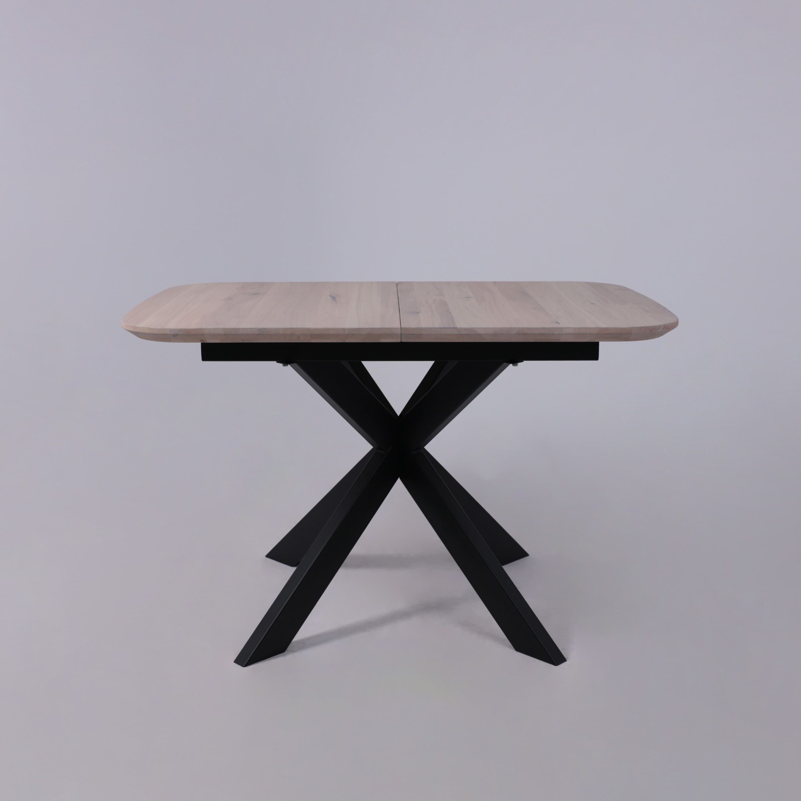 Стол ВЕЙВ раздвижной, 120(160)*80*75, дуб беленый/черный (ПрР-3 DSW (02) КСЕ/Р-80)