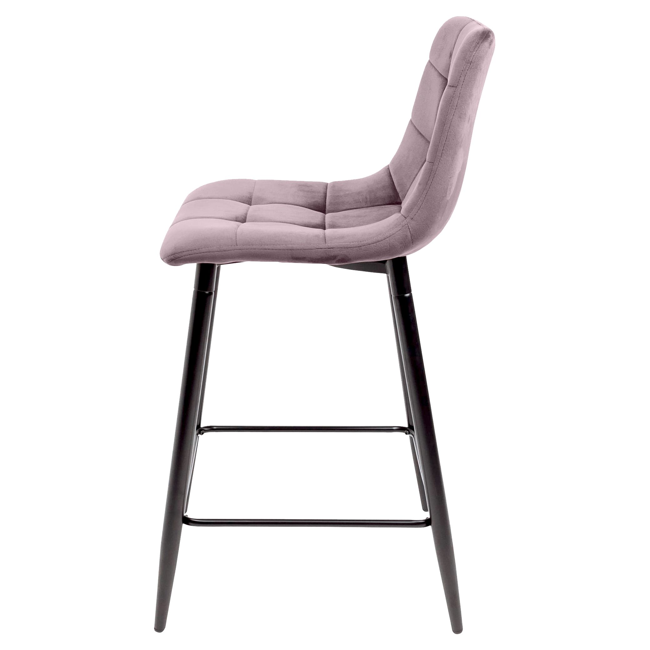 Стул барный MIA, пыльная роза велюр HLR25/черный