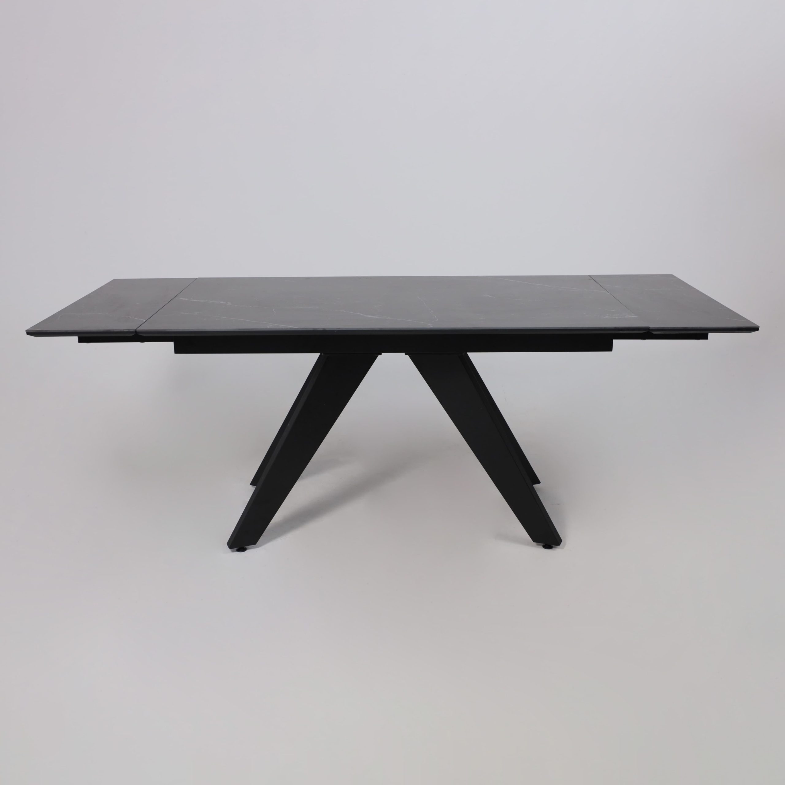 Стол AV 2122, МДФ+керамика, раздвижной 1400 (2000)*850 черный, матовый SHAKESPEARE/черный