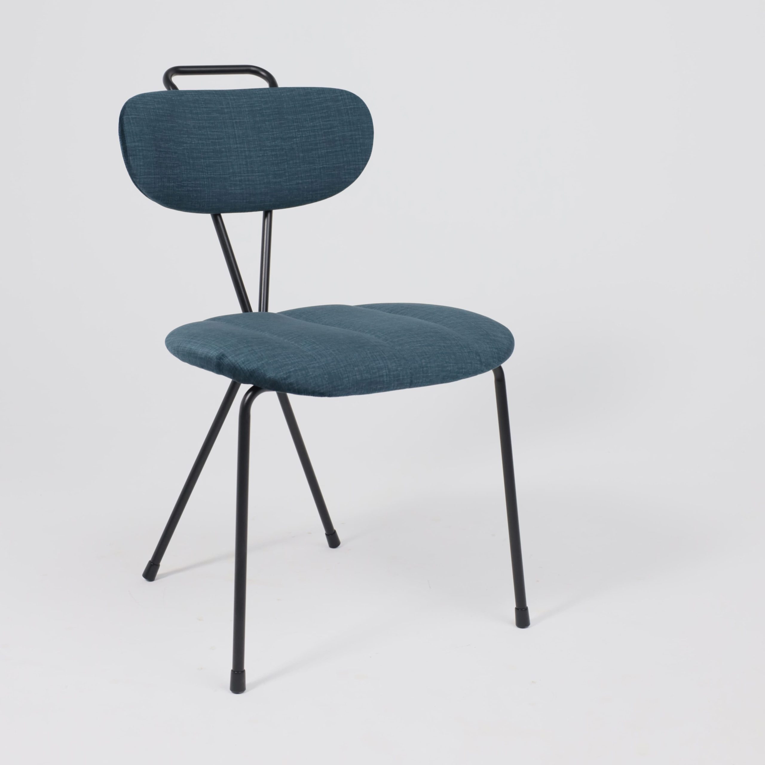 Стул TORI, темно-бирюзовый велюр VOSS 86/черный