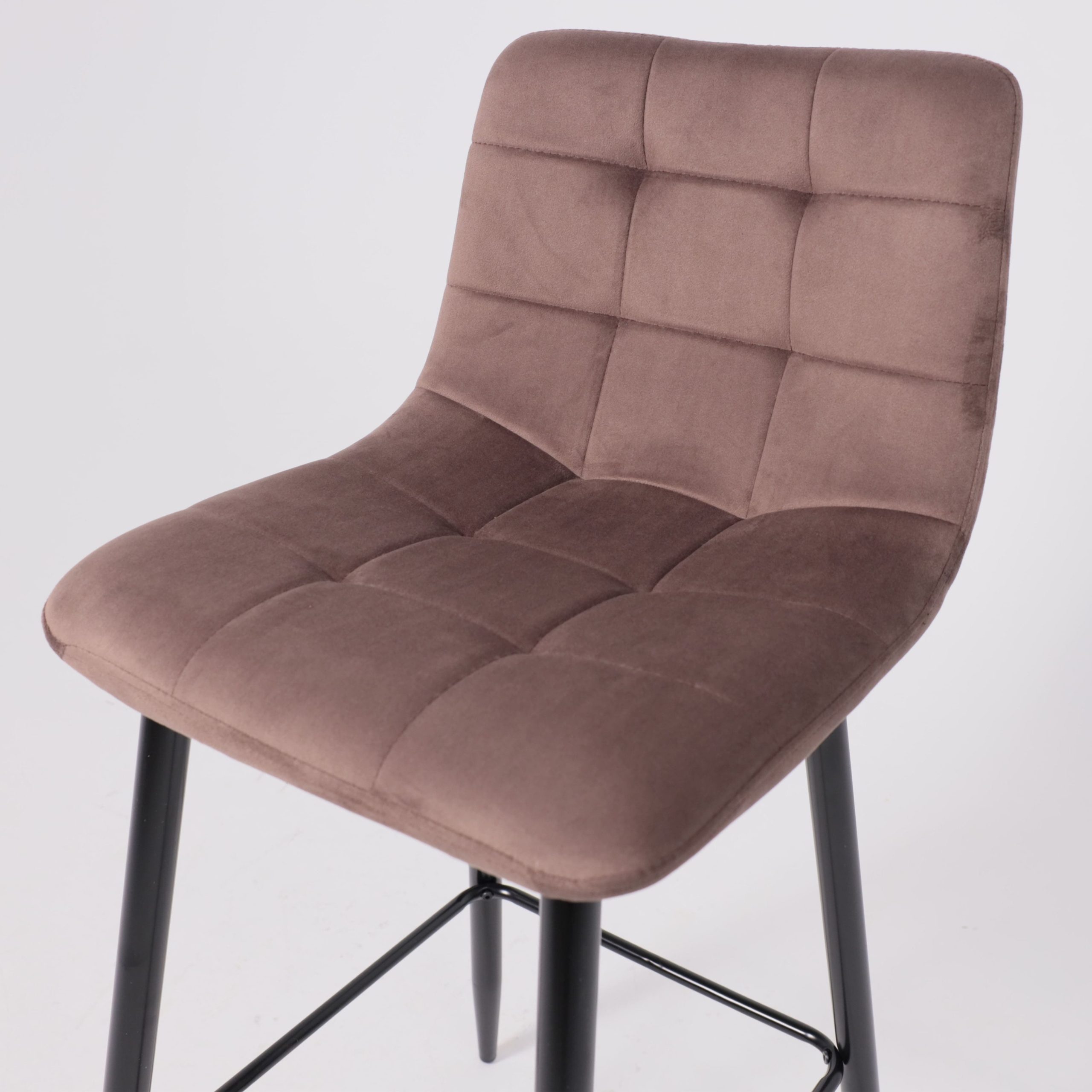 Стул STELLA, барный, коричневый велюр HLR49/черный