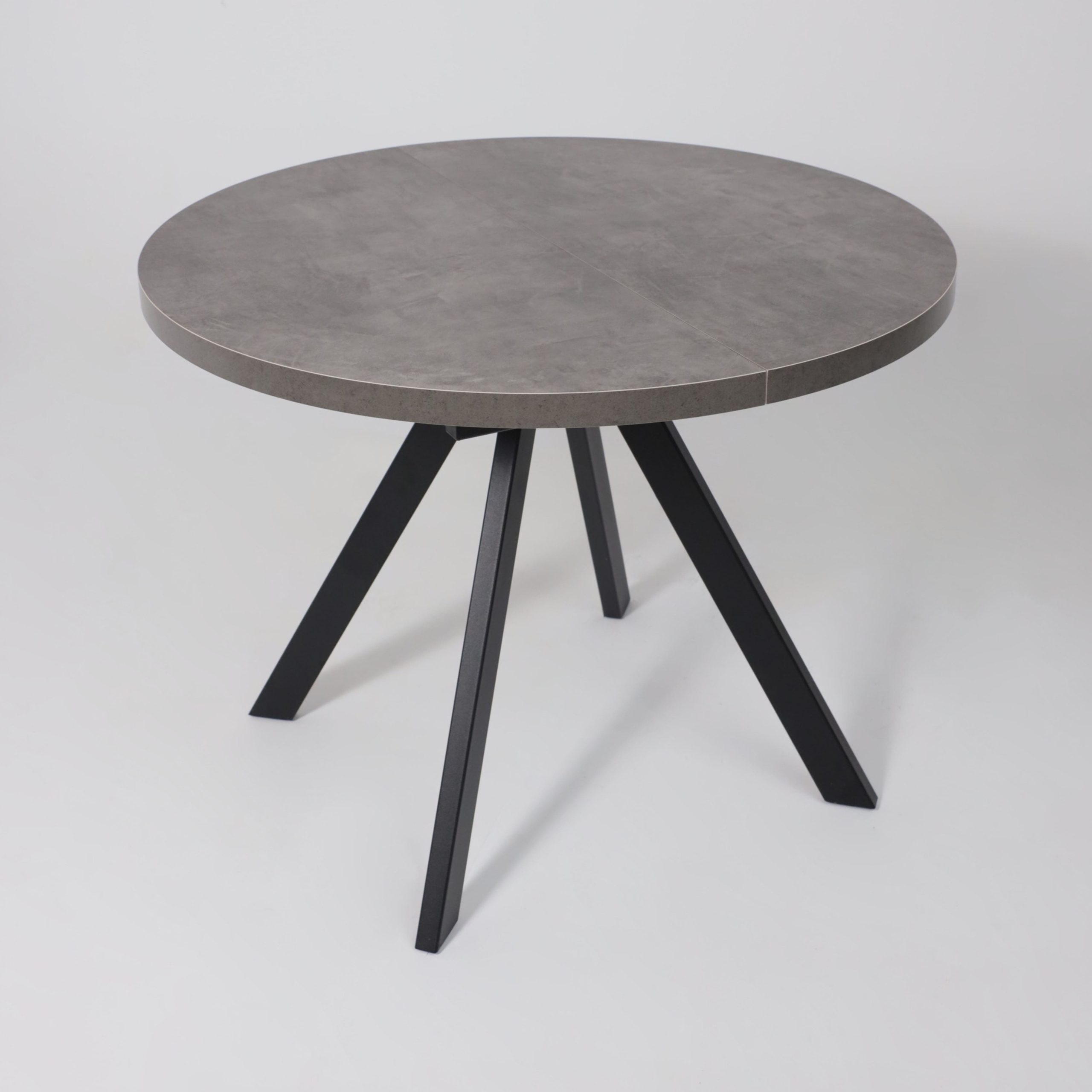 Стол RONDO М-100, круглый раздвижной 100(135), ДЫМЧАТАЯ КЕРАМИКА/Черный