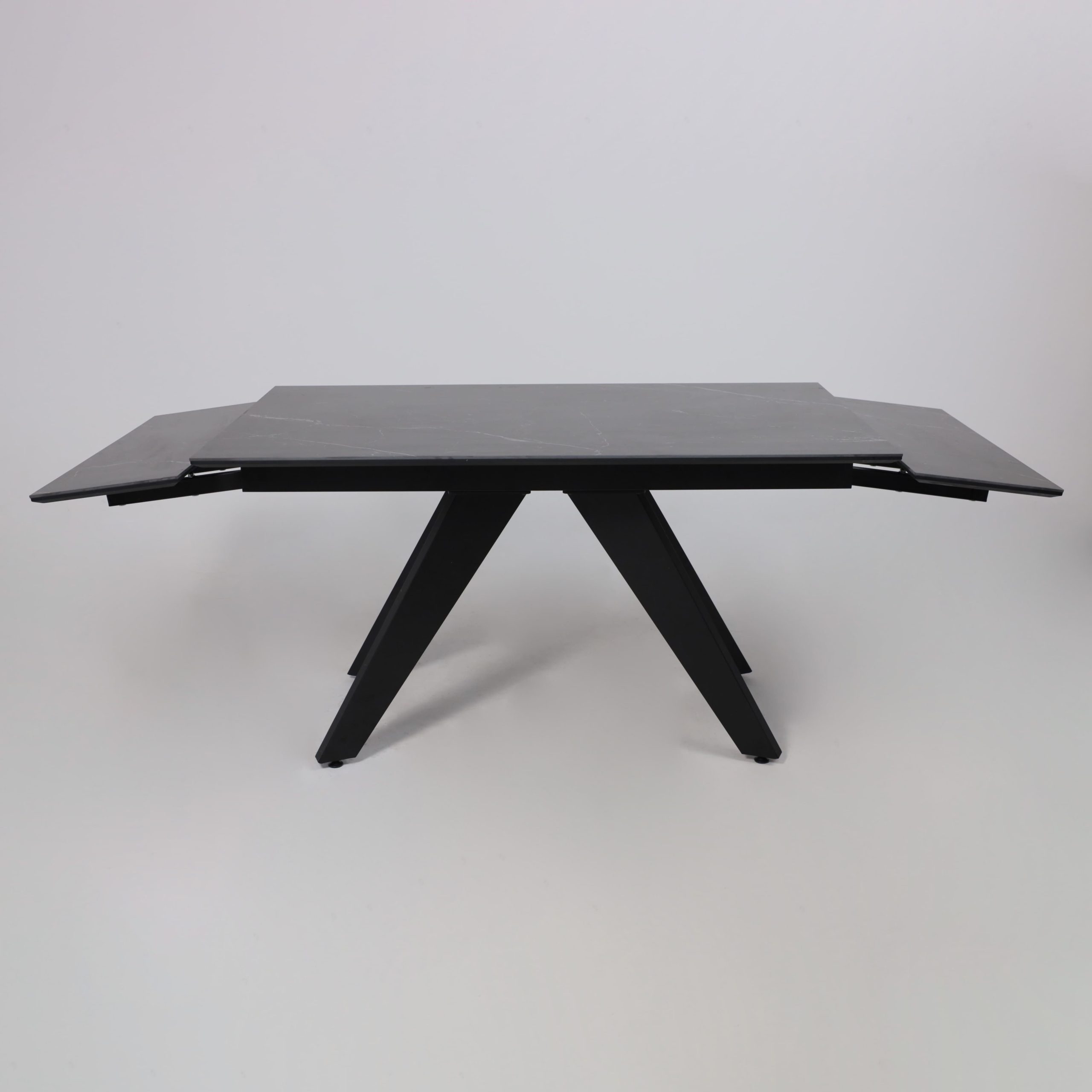 Стол AV 2122, МДФ+керамика, раздвижной 1400 (2000)*850 черный, матовый SHAKESPEARE/черный