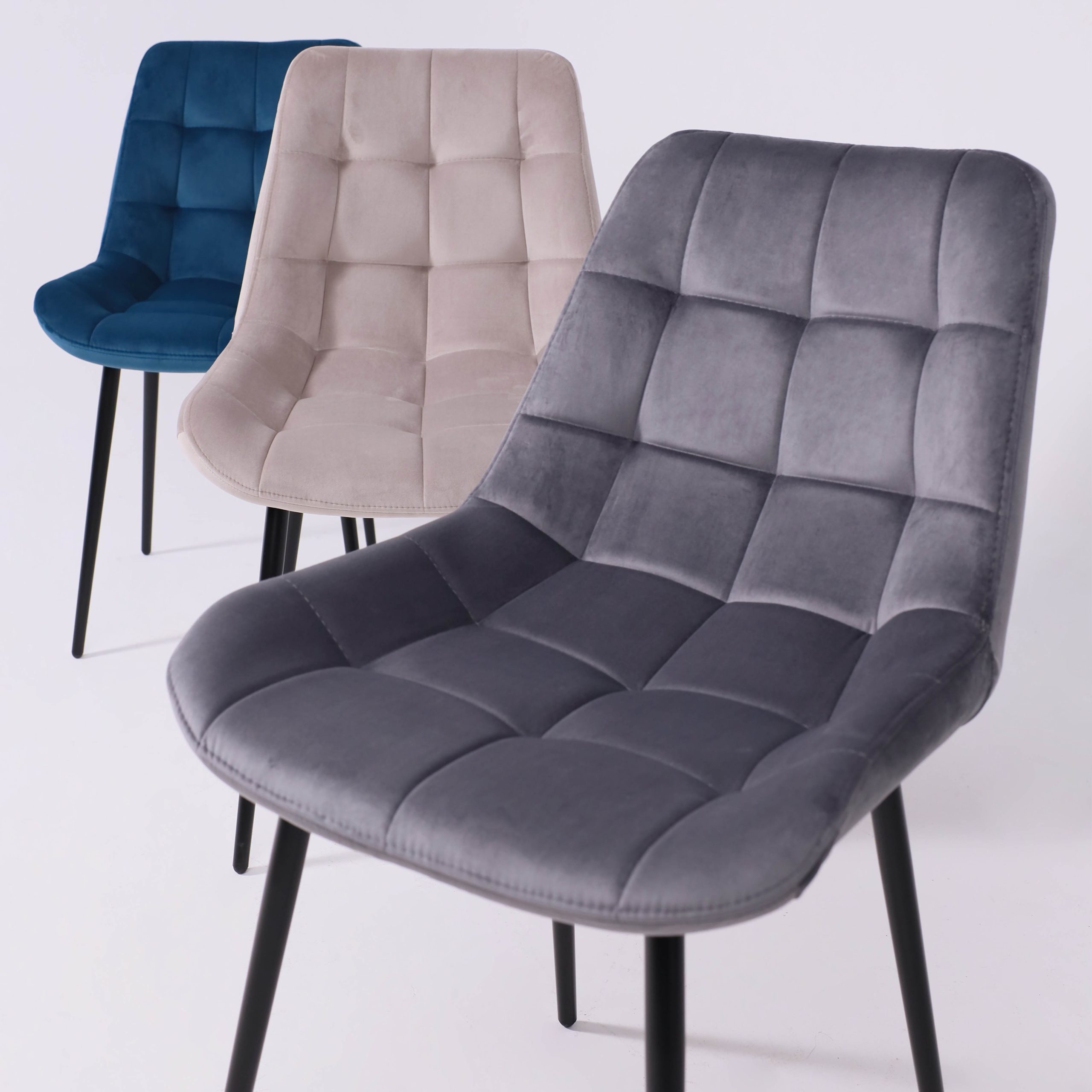 Стул AV 405, синий бархат H-58/черный