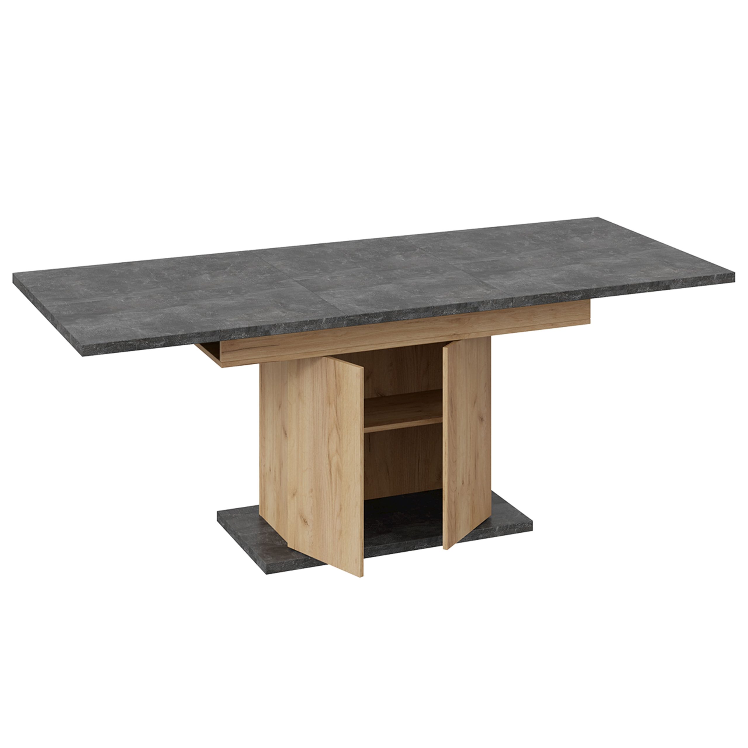 Стол раздвижной ДЕТРОЙТ Тип 1, 1504(2014)*850, ателье темный/дуб крафт золотой